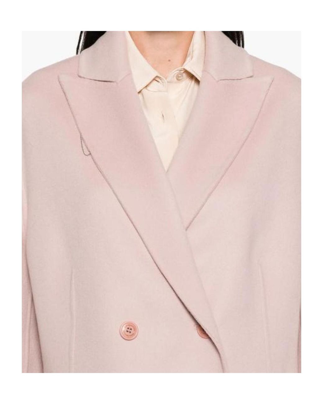 Ermanno Scervino Pink Double-Breasted Wool Jacket