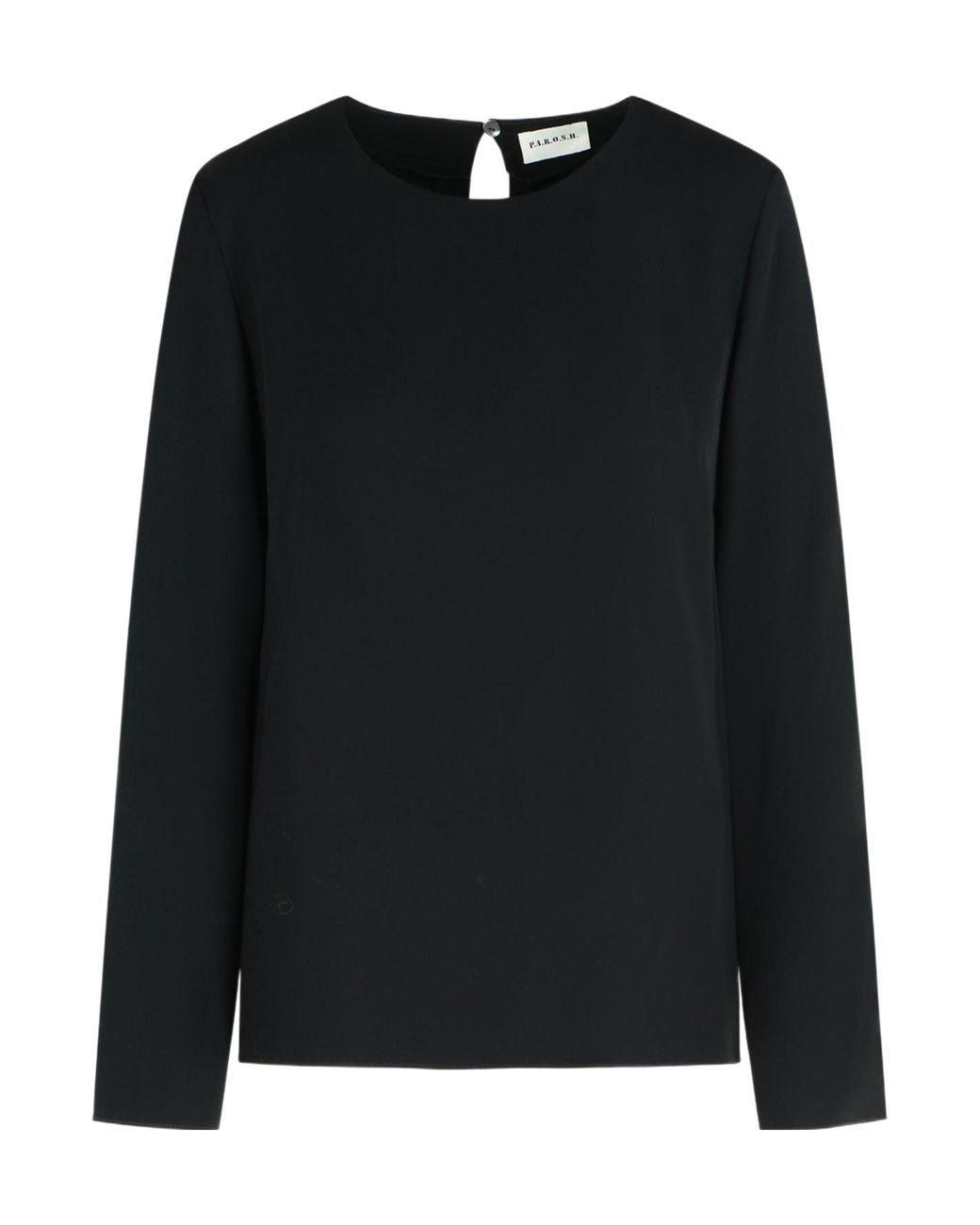 P.A.R.O.S.H. Black Long-Sleeve Blouse