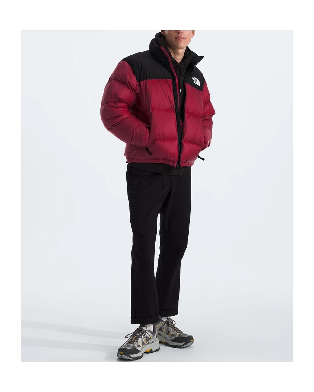 The North Face Black Zippered Long-Sleeved Down Jacket for men