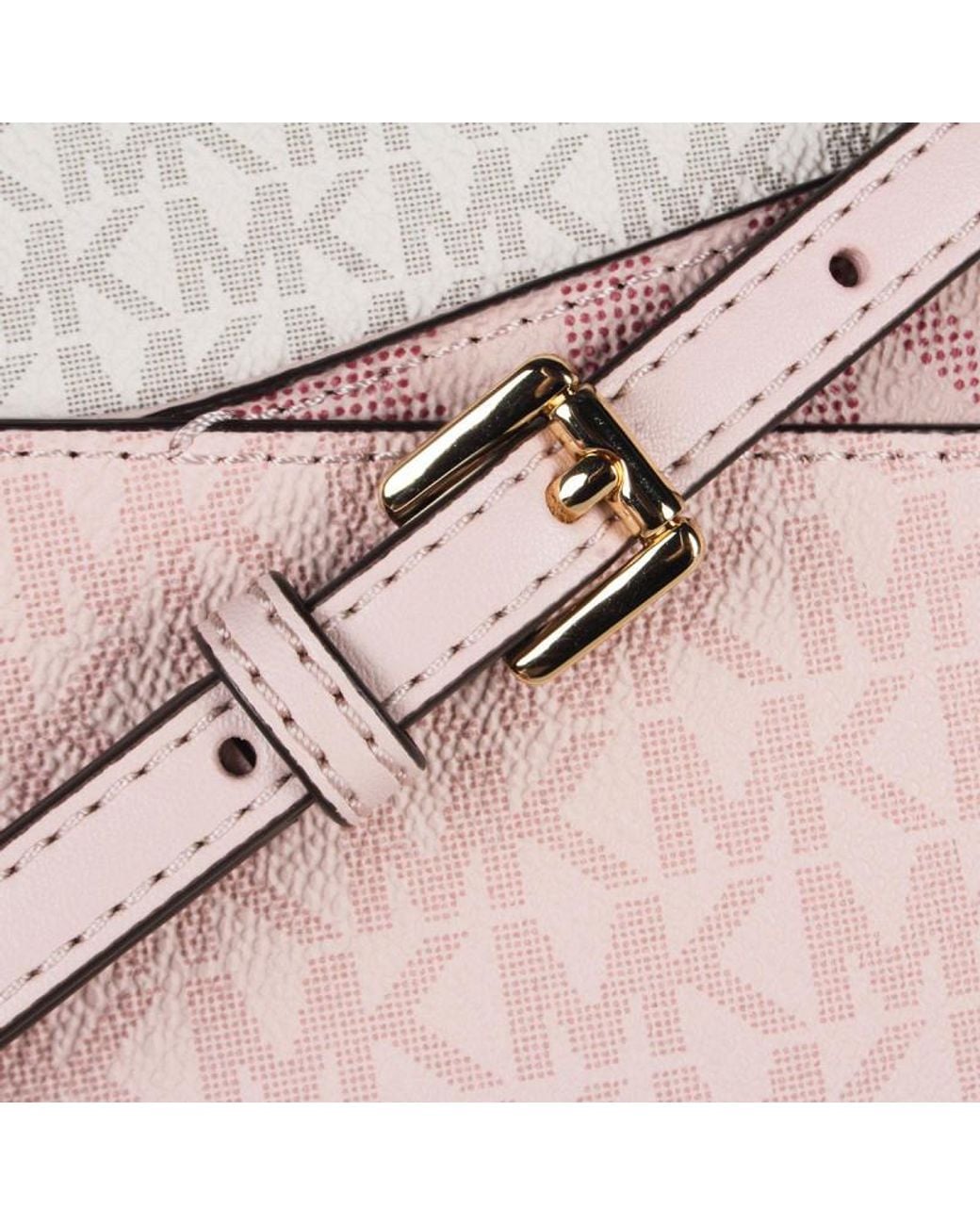 Michael Kors Pink Medium Jet Set Travel Color-Block Crossbody Bag