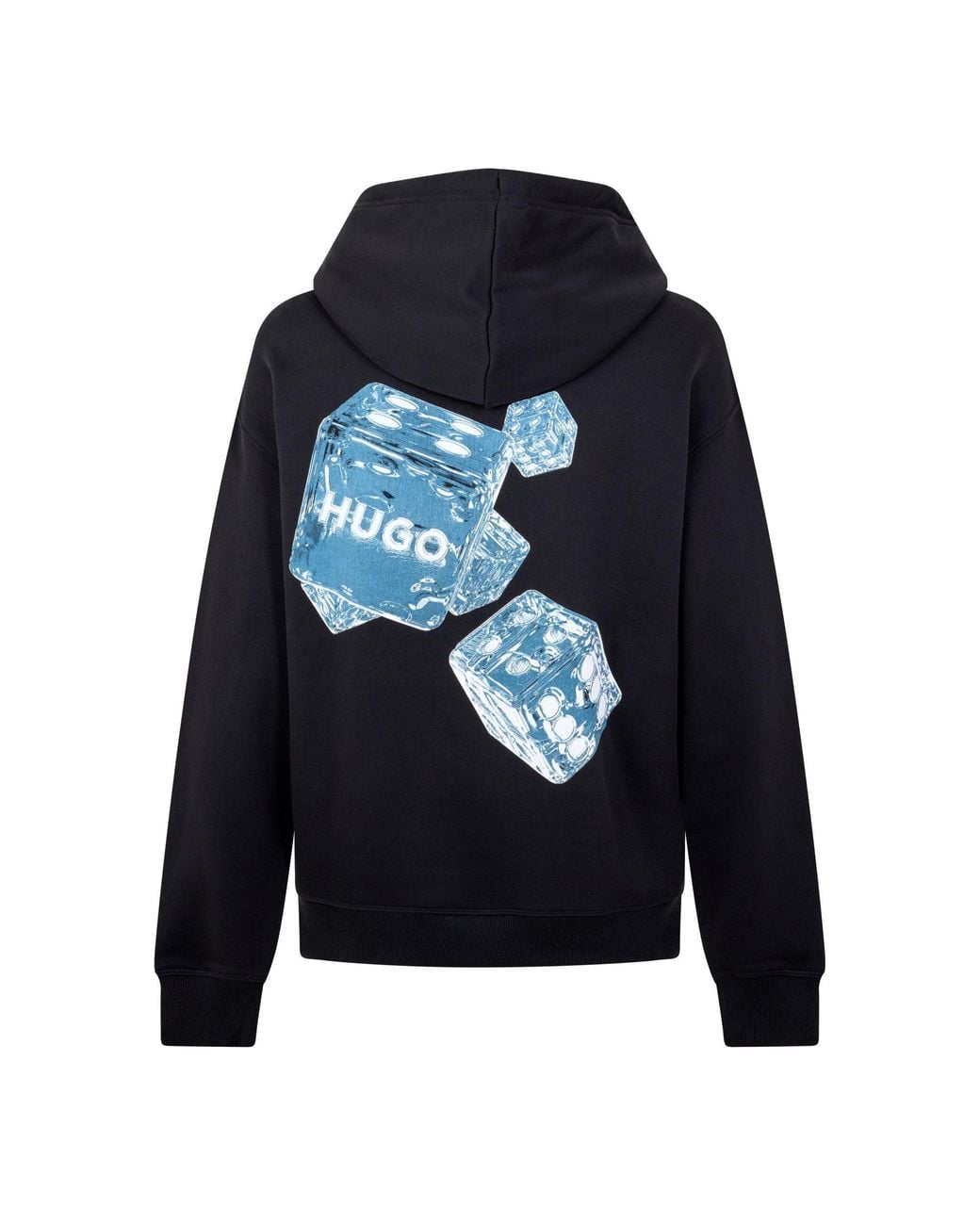 Boss Blue Hooded Pullover for men