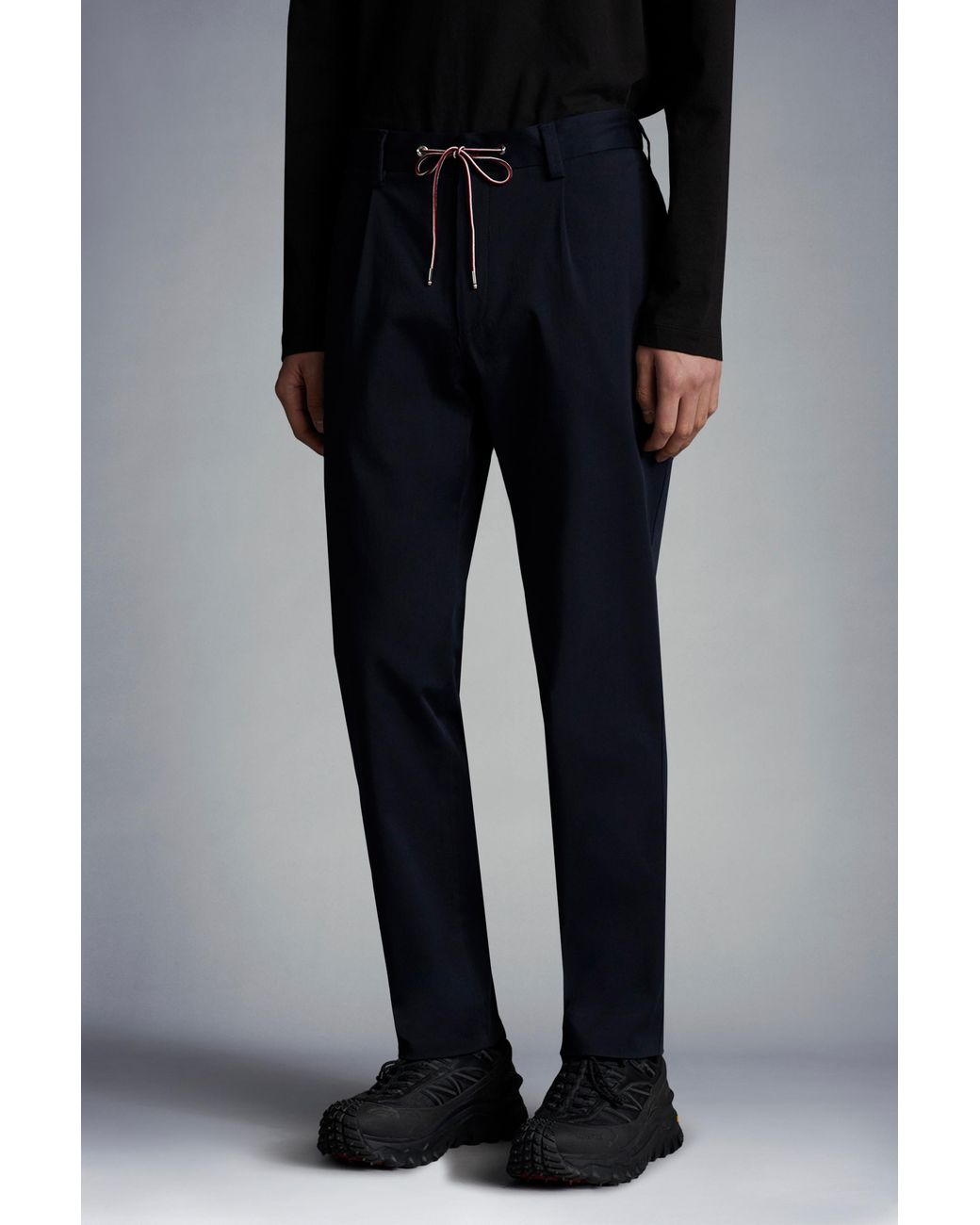 Moncler Blue Cropped Drawstring Pants for men