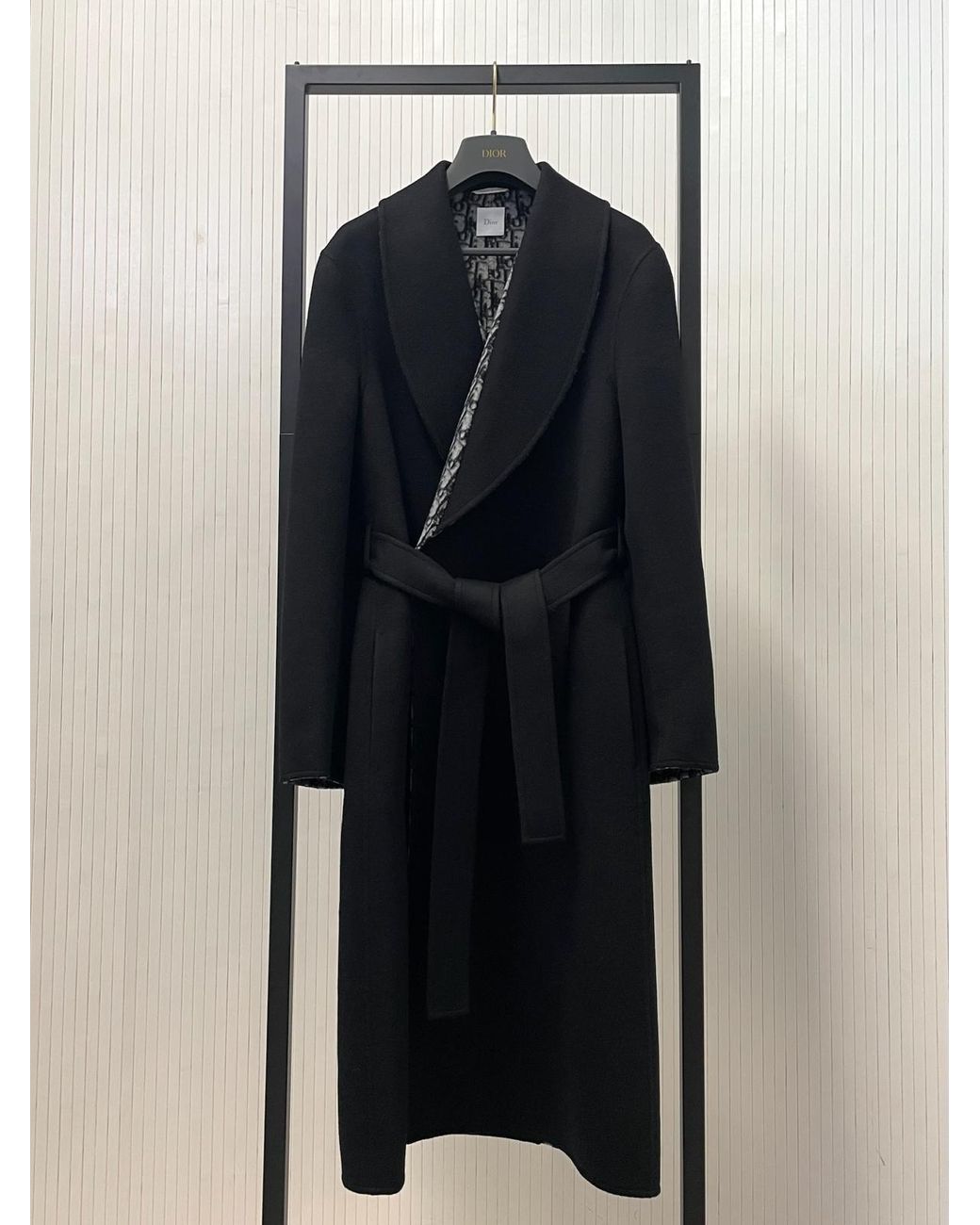 Dior Black Belted Coat
