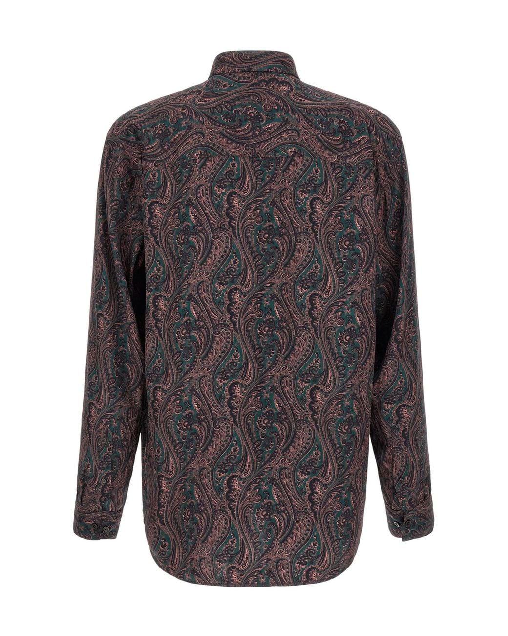 Dries Van Noten Gray Caper Paisley Shirt for men