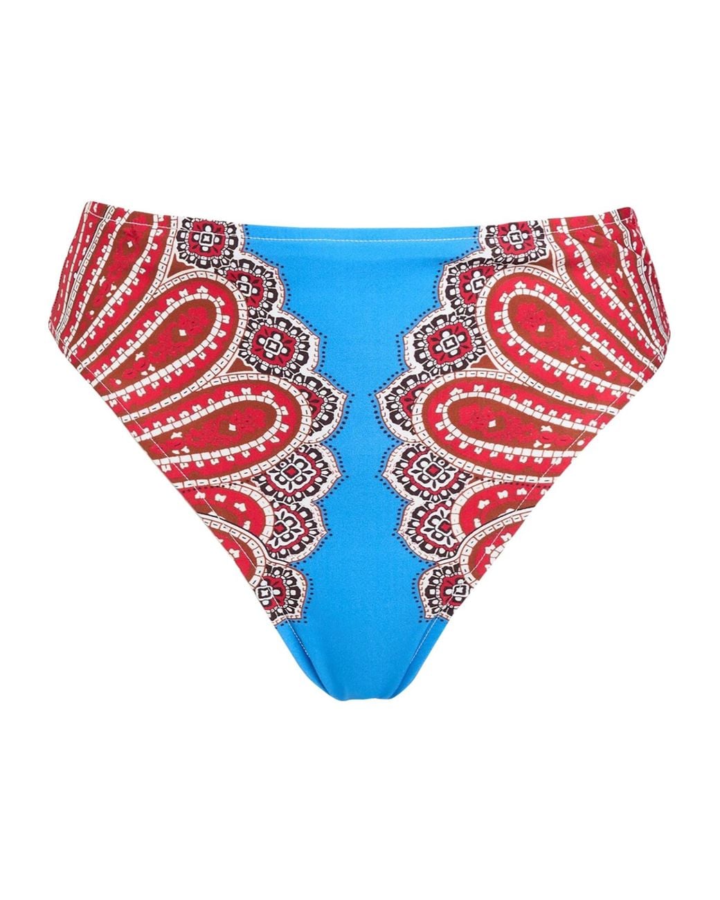 Farm Rio Red Casual High-Waisted Swim Shorts