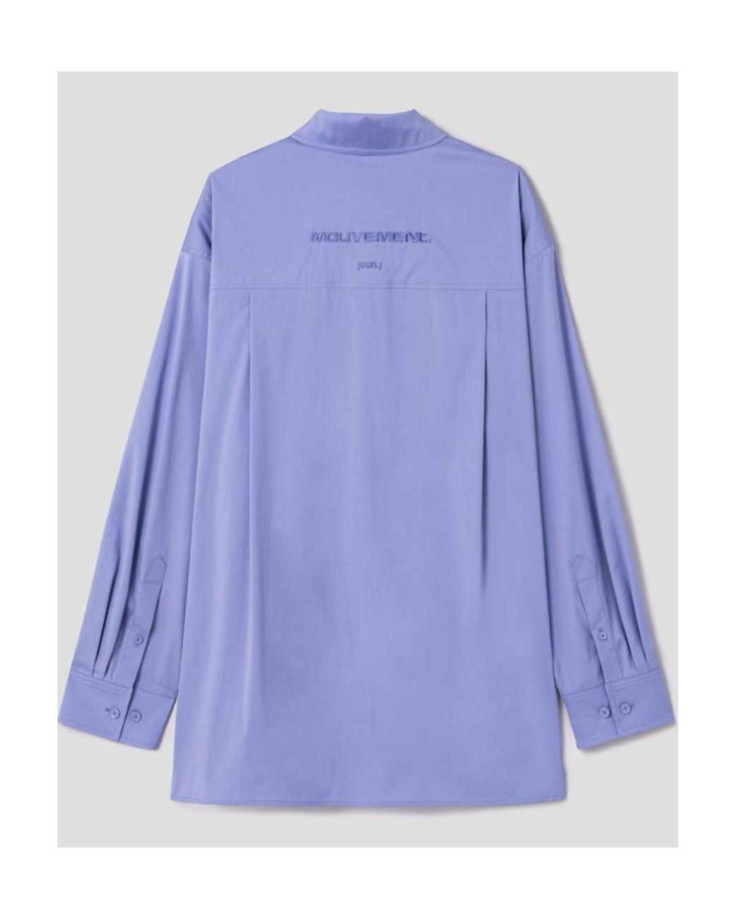 Juun.J Blue Lapel Long-Sleeved Shirt