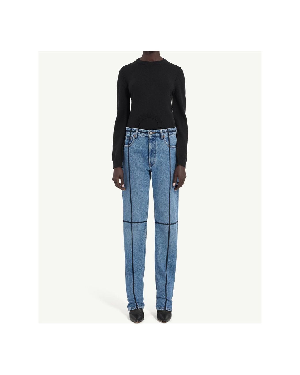 MM6 by Maison Margiela Blue Straight-Leg Jeans