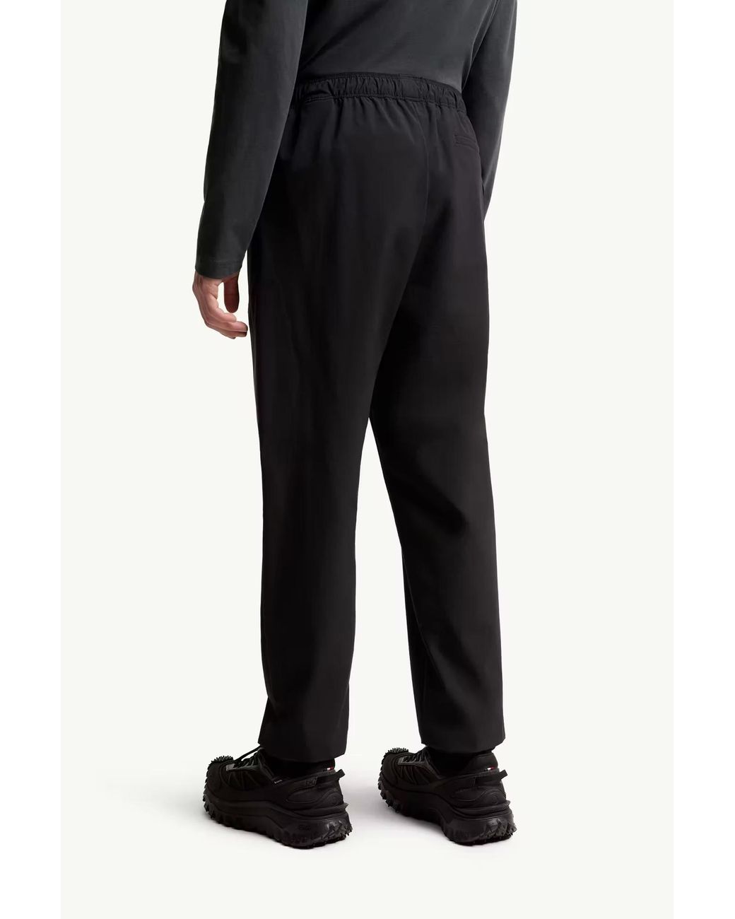 Moncler Blue Elasticated Waistband Trousers for men