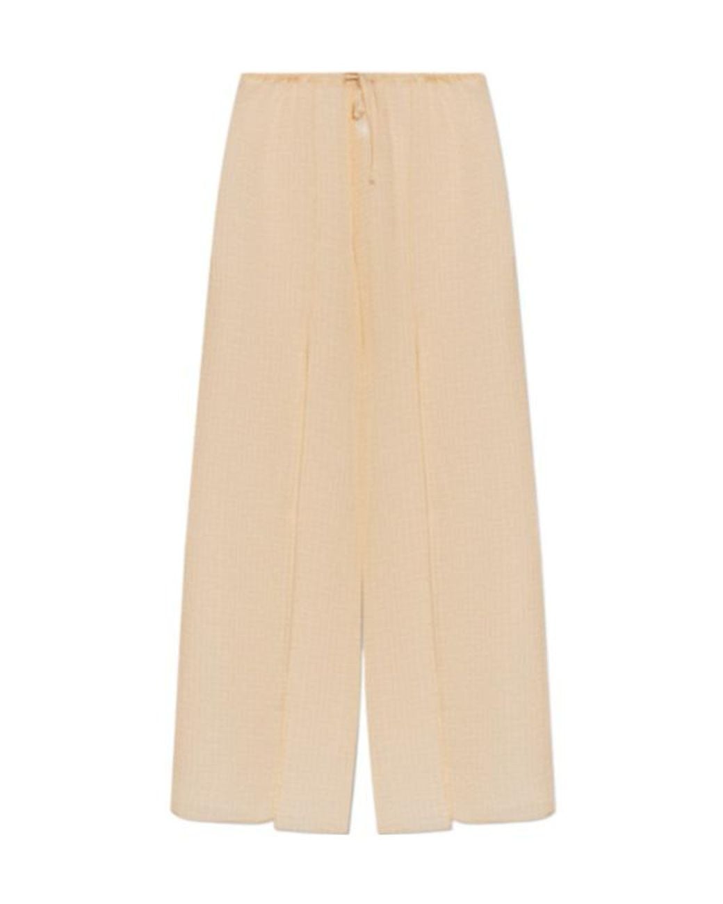 Balmain Natural Sheer Monogram Beach Pants