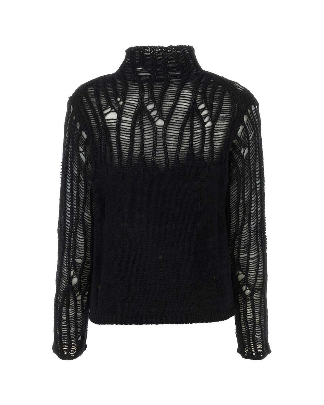 Chloé Black Chloé Fitted Mock-Neck Sweater