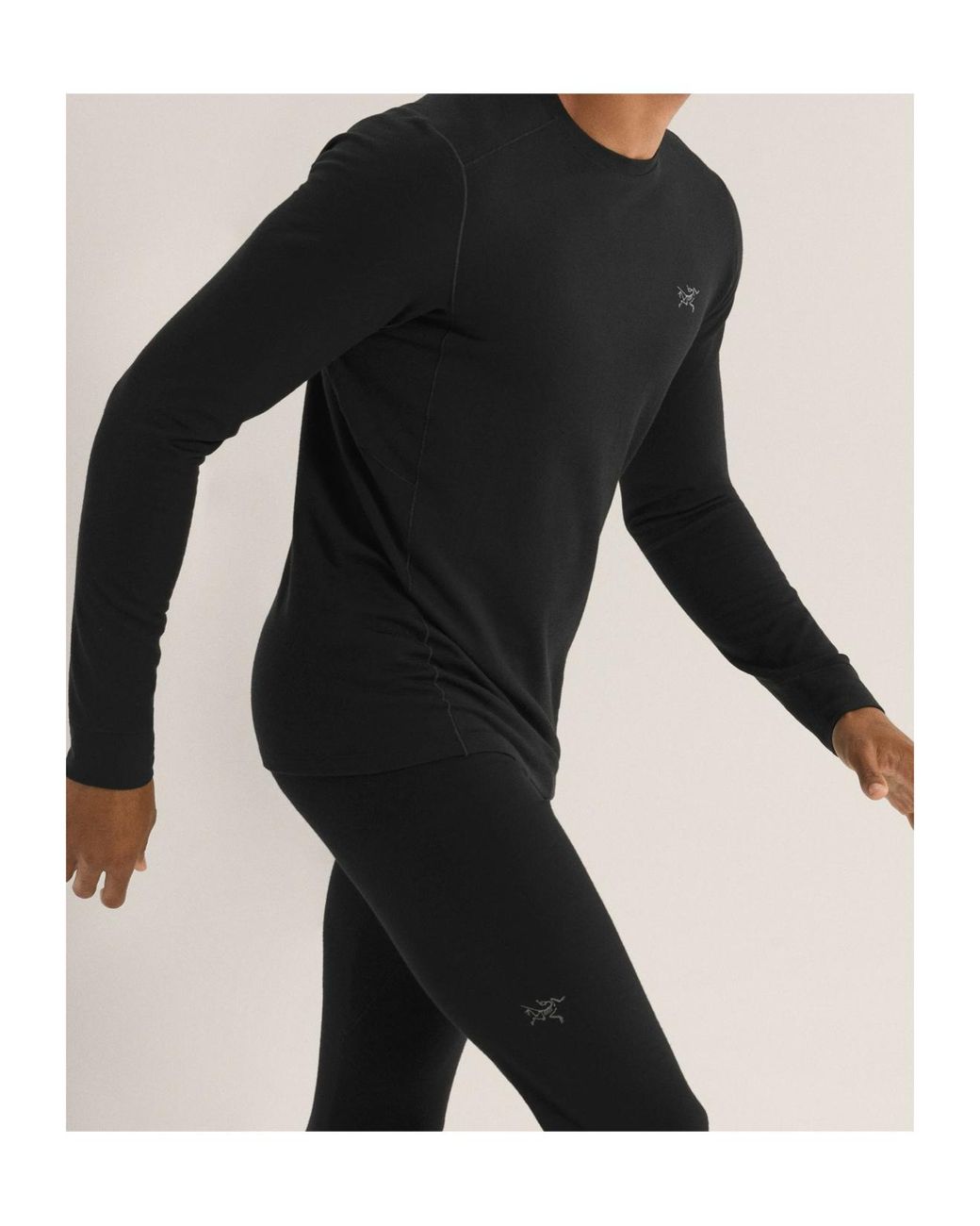 Arc'teryx Black Rho Round-Collar Long-Sleeved T-Shirt for men