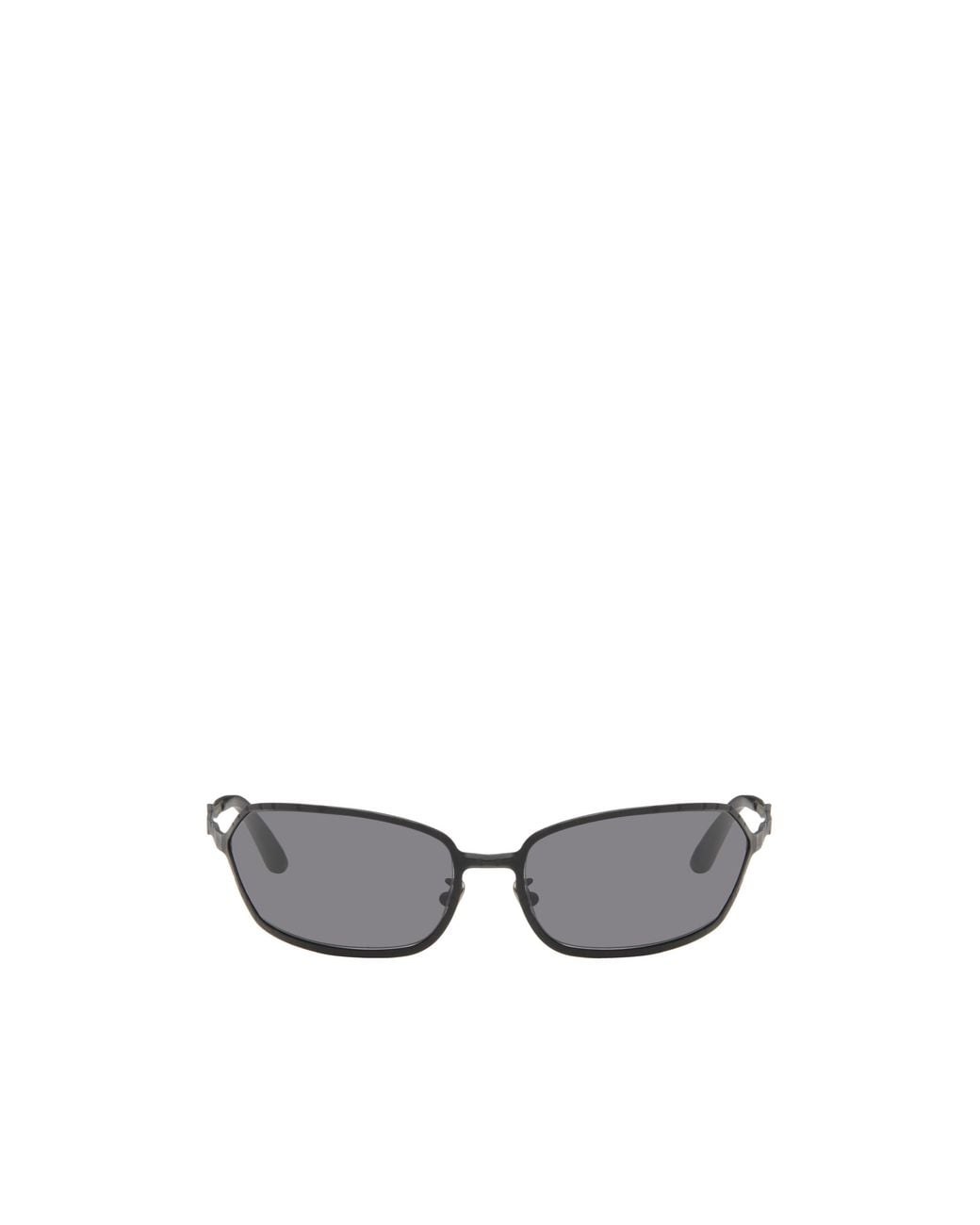 Kuboraum White Wraparound Sunglasses for men