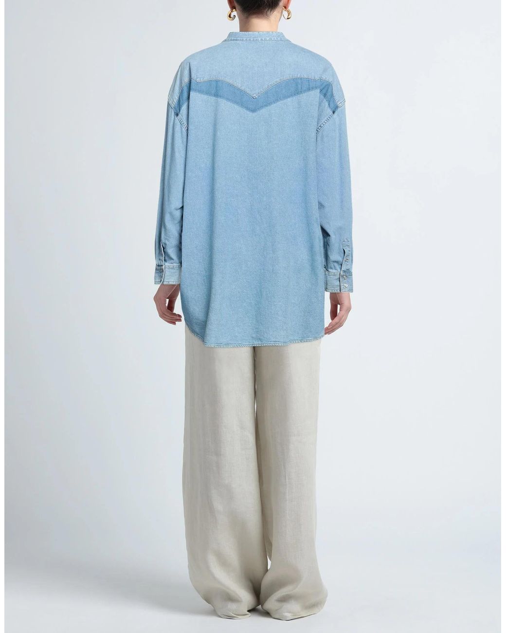 Maison Margiela Blue Light Wash Denim Shirt