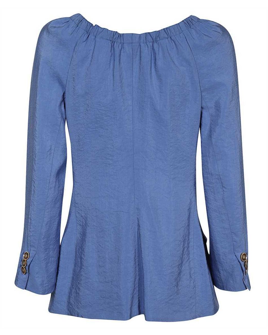 Emporio Armani Blue Double-Breasted Silk Jacket