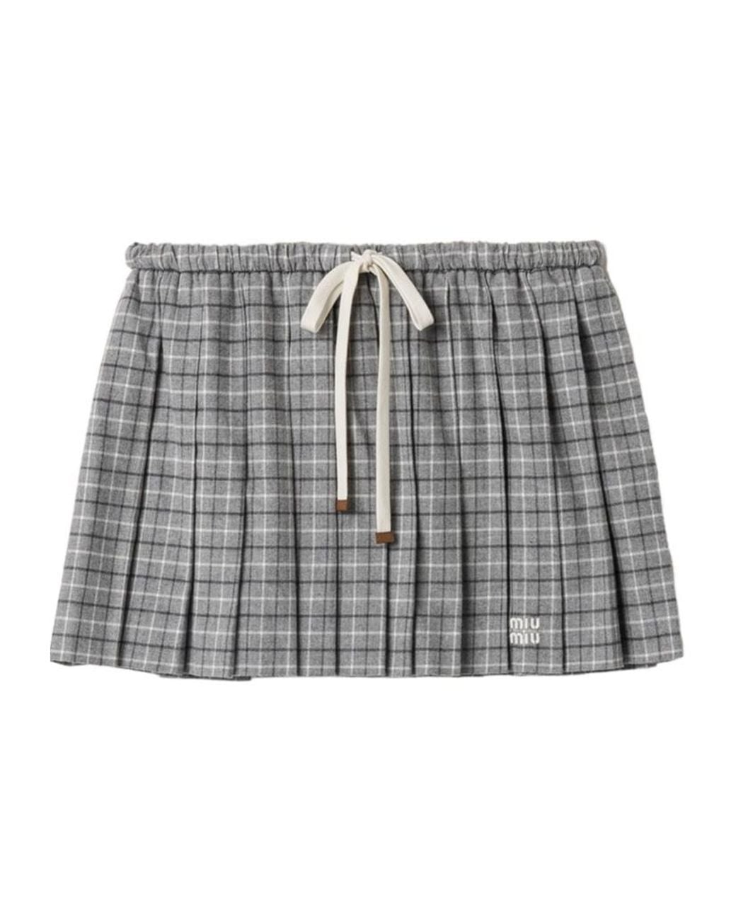 Miu Miu Gray Flannel Skirt