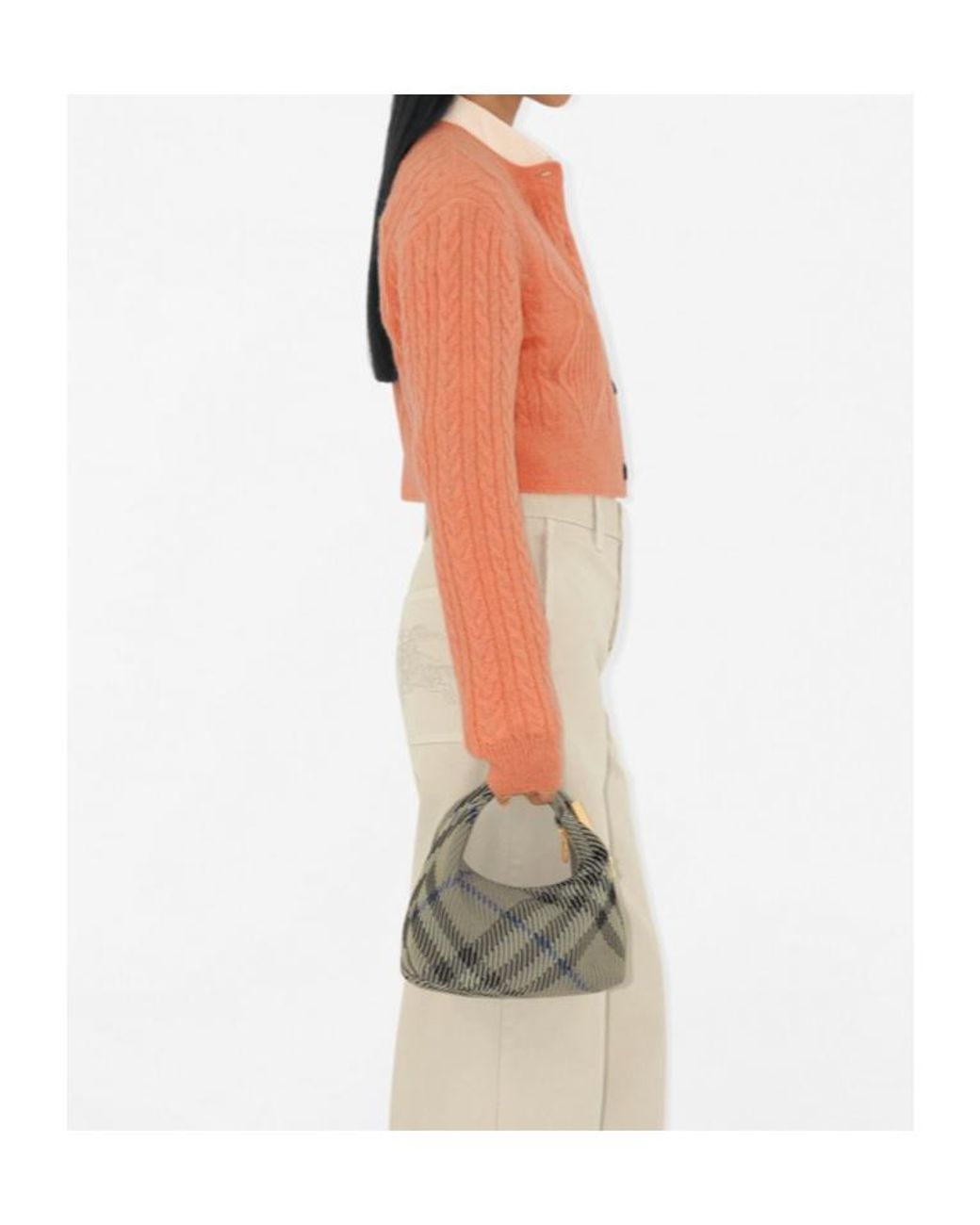 Burberry Orange Cropped Cardigan