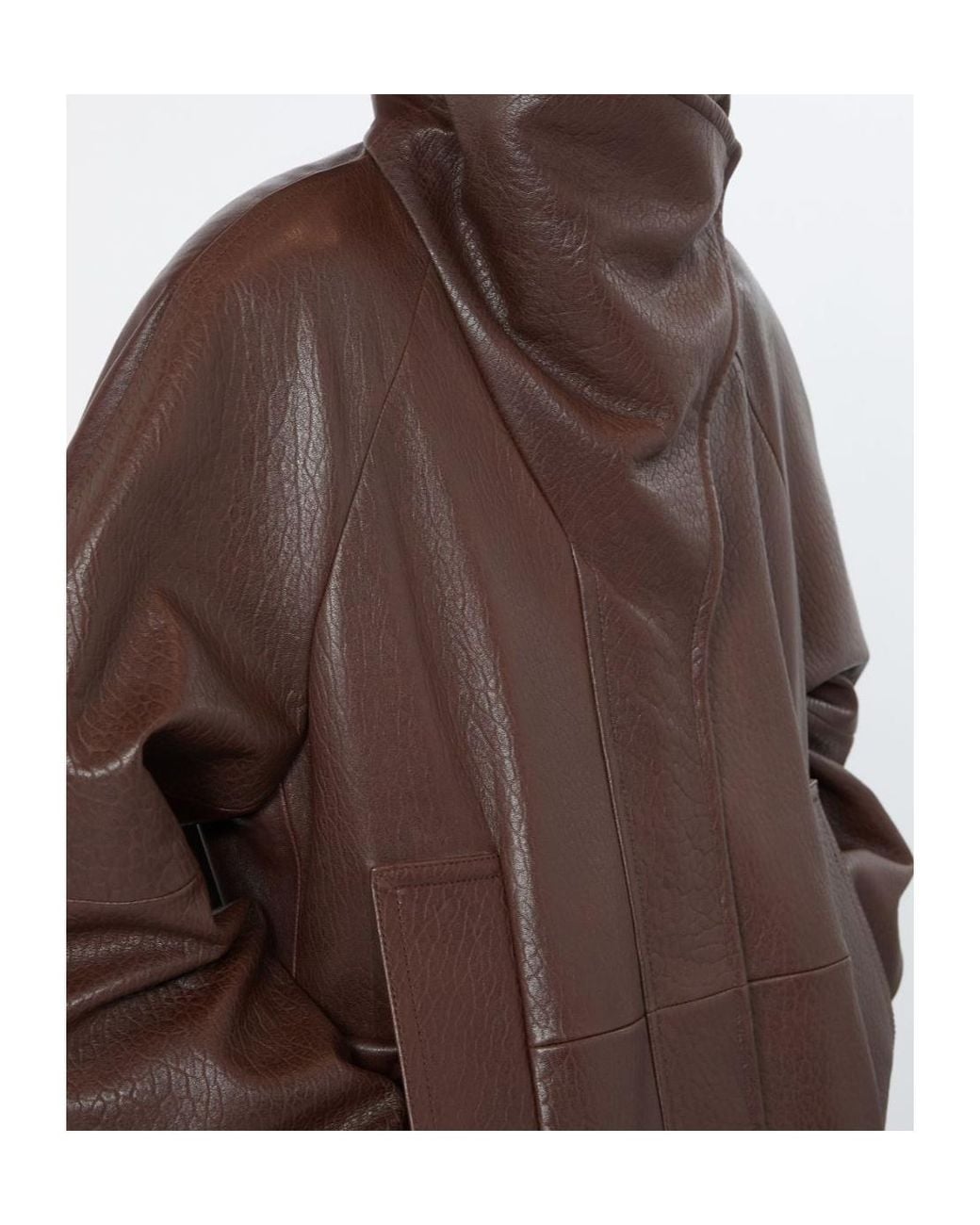 Sportmax Brown Spsalaggio Belted High Neck Jacket