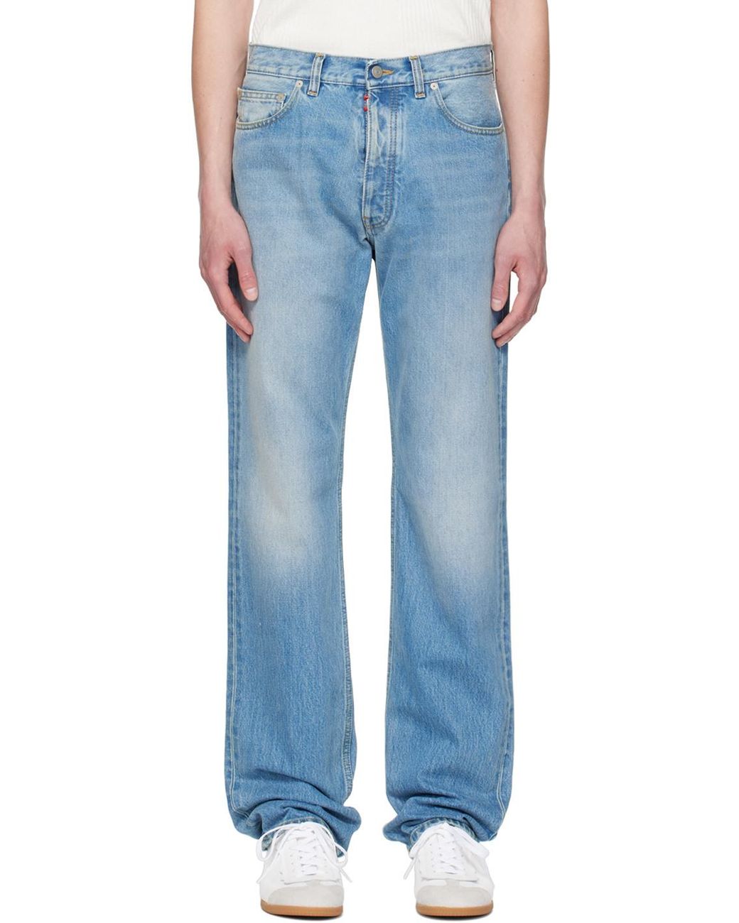 Maison Margiela Blue Straight-Leg Jeans for men