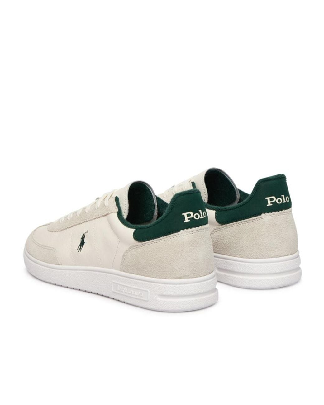 Polo Ralph Lauren White Logo-Embroidered Low-Top Sneakers for men