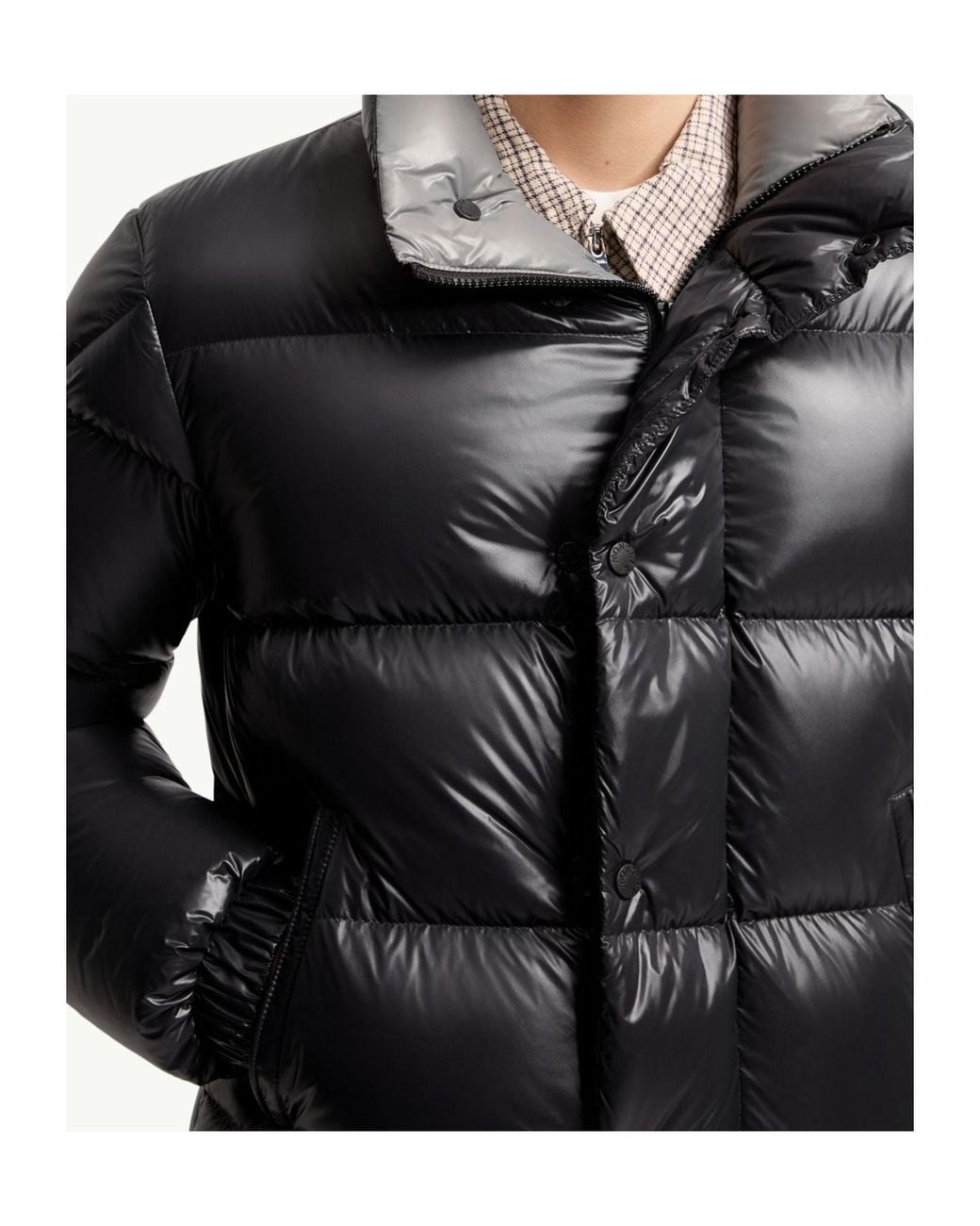 Moncler Black Logo Patch Puffer Jacket for men
