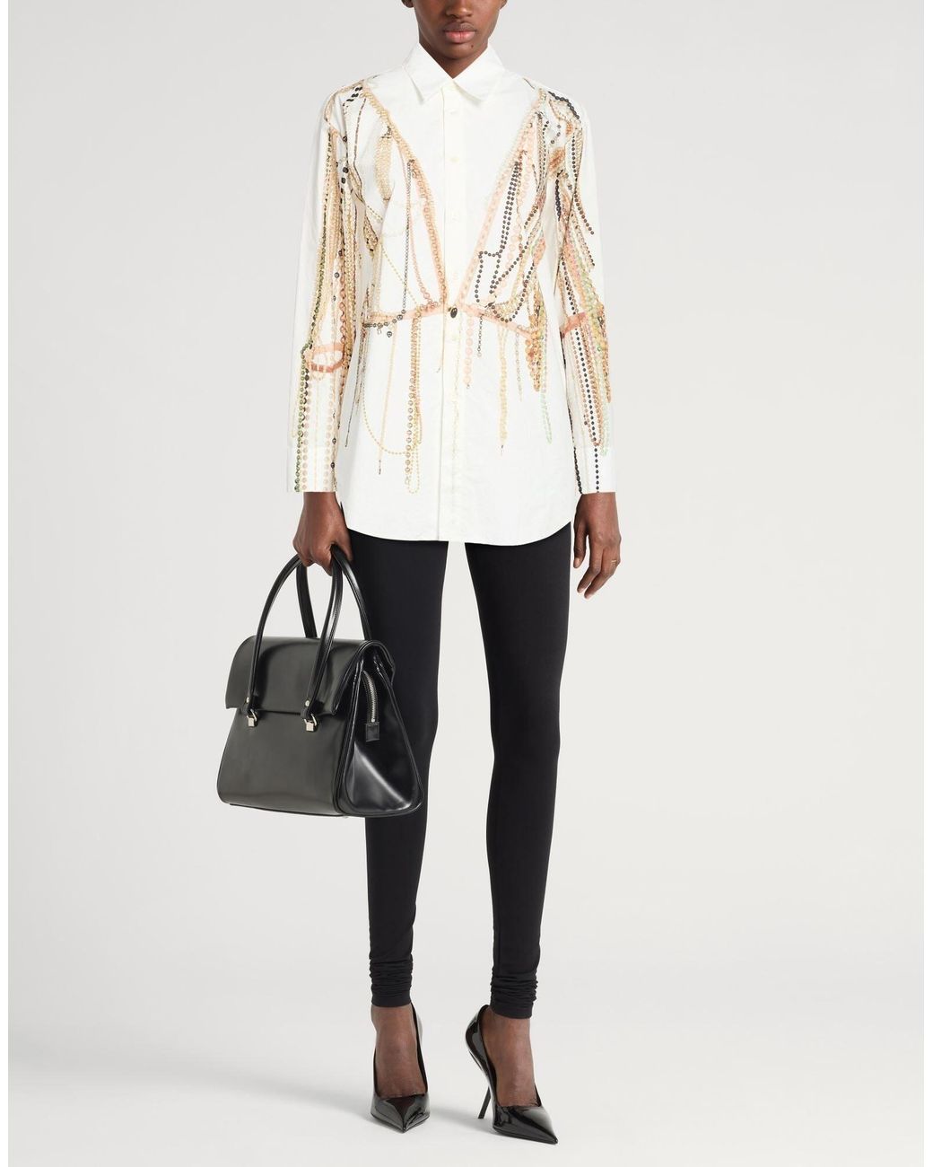 MM6 by Maison Margiela White Long Sleeve Shirt