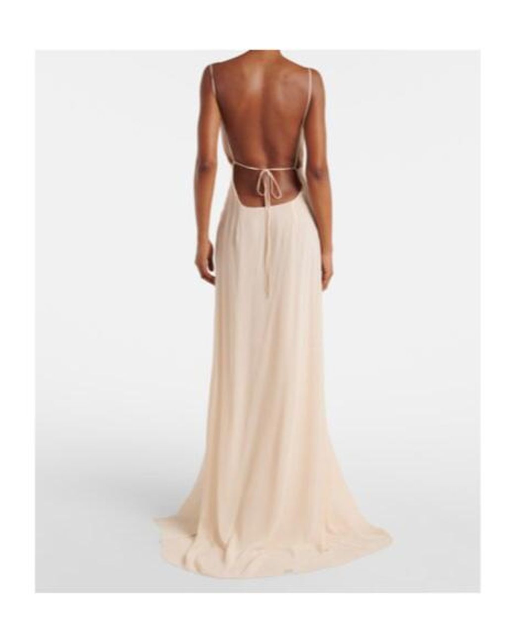 Blumarine Natural Georgette Maxi Dress