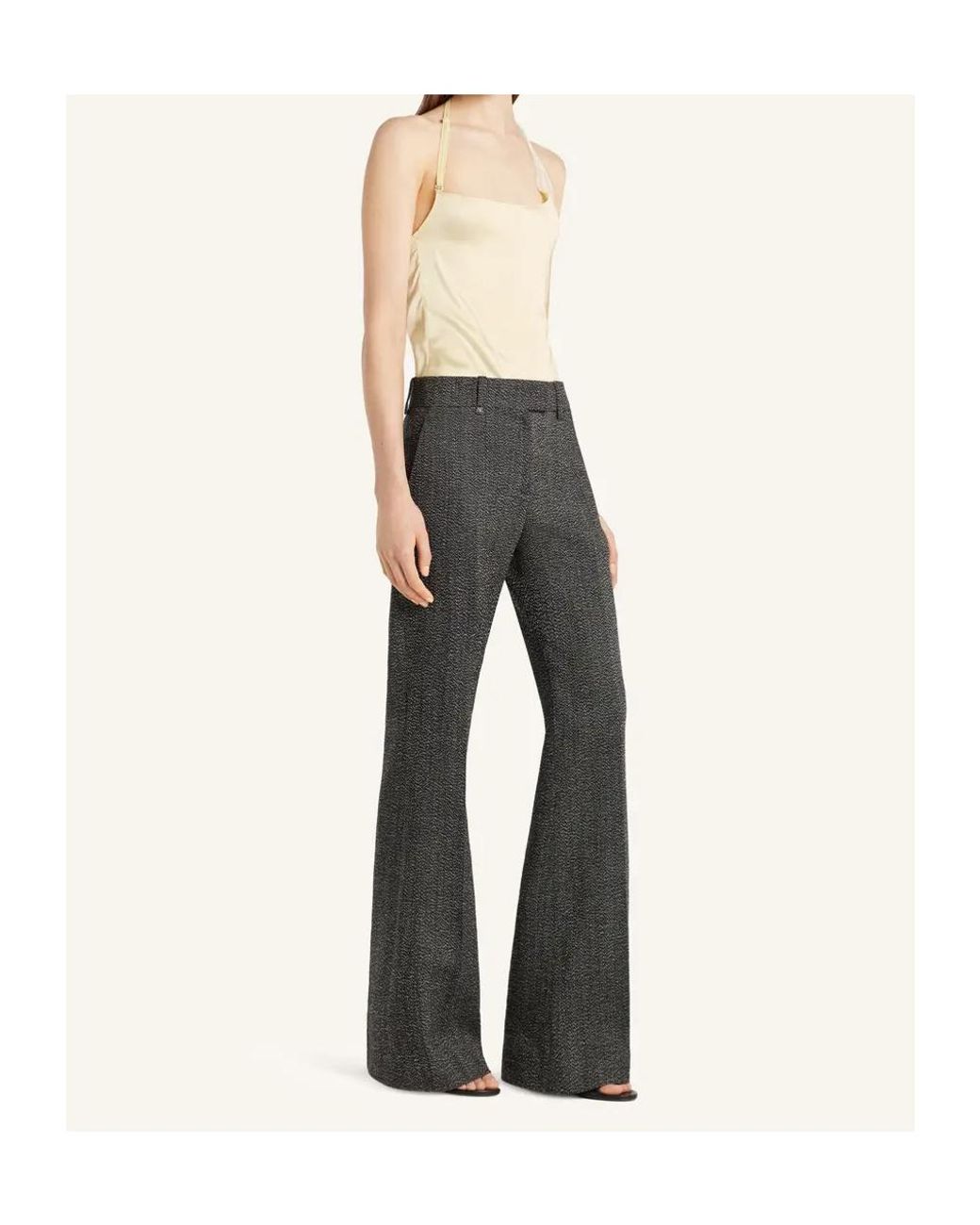 Courreges Natural Courrèges Lace Asymmetrical Top