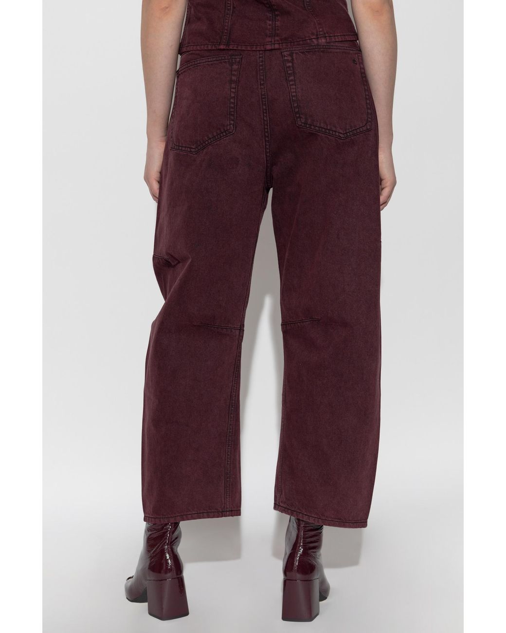 Rag & Bone Purple Wide Leg Jeans