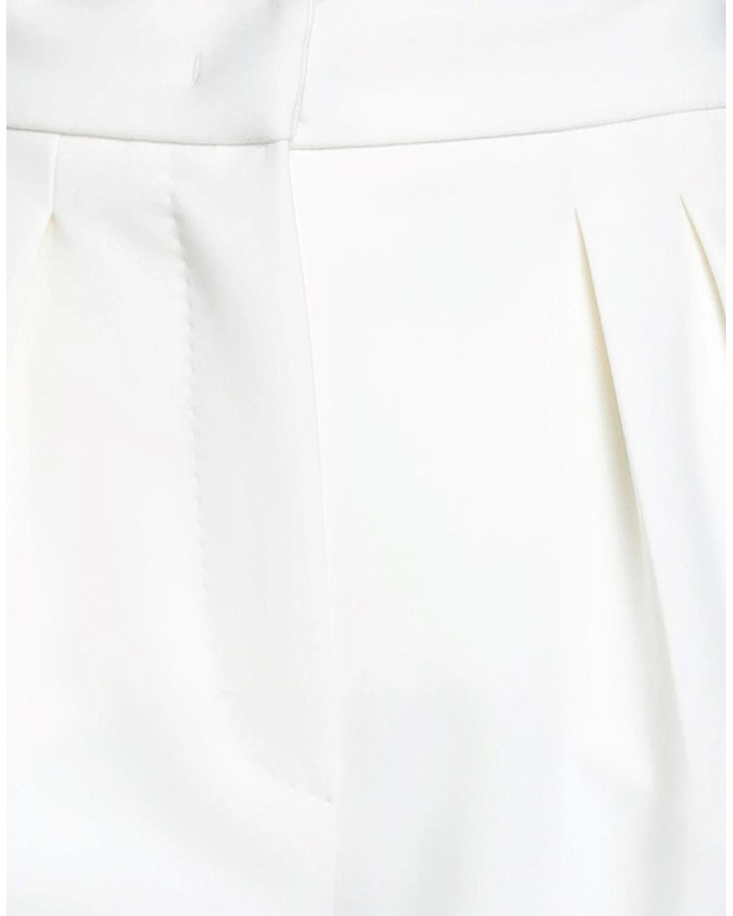 Max Mara White Plain Colour Casual Trouser