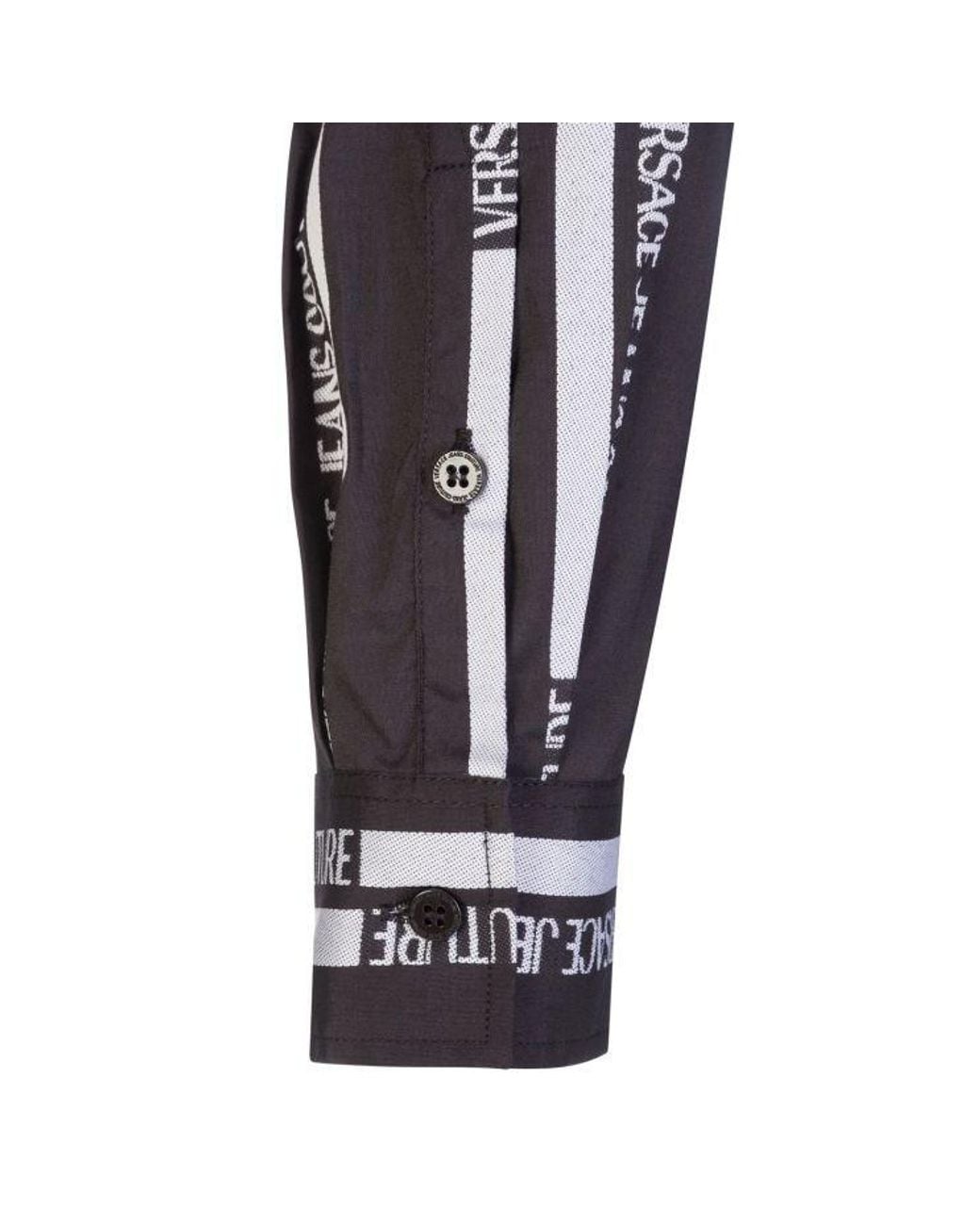 Versace Jeans Blue Logo Long-Sleeved Shirt for men