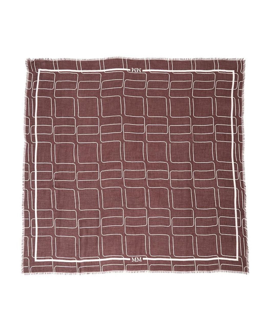 Max Mara Purple Patterned Scarf