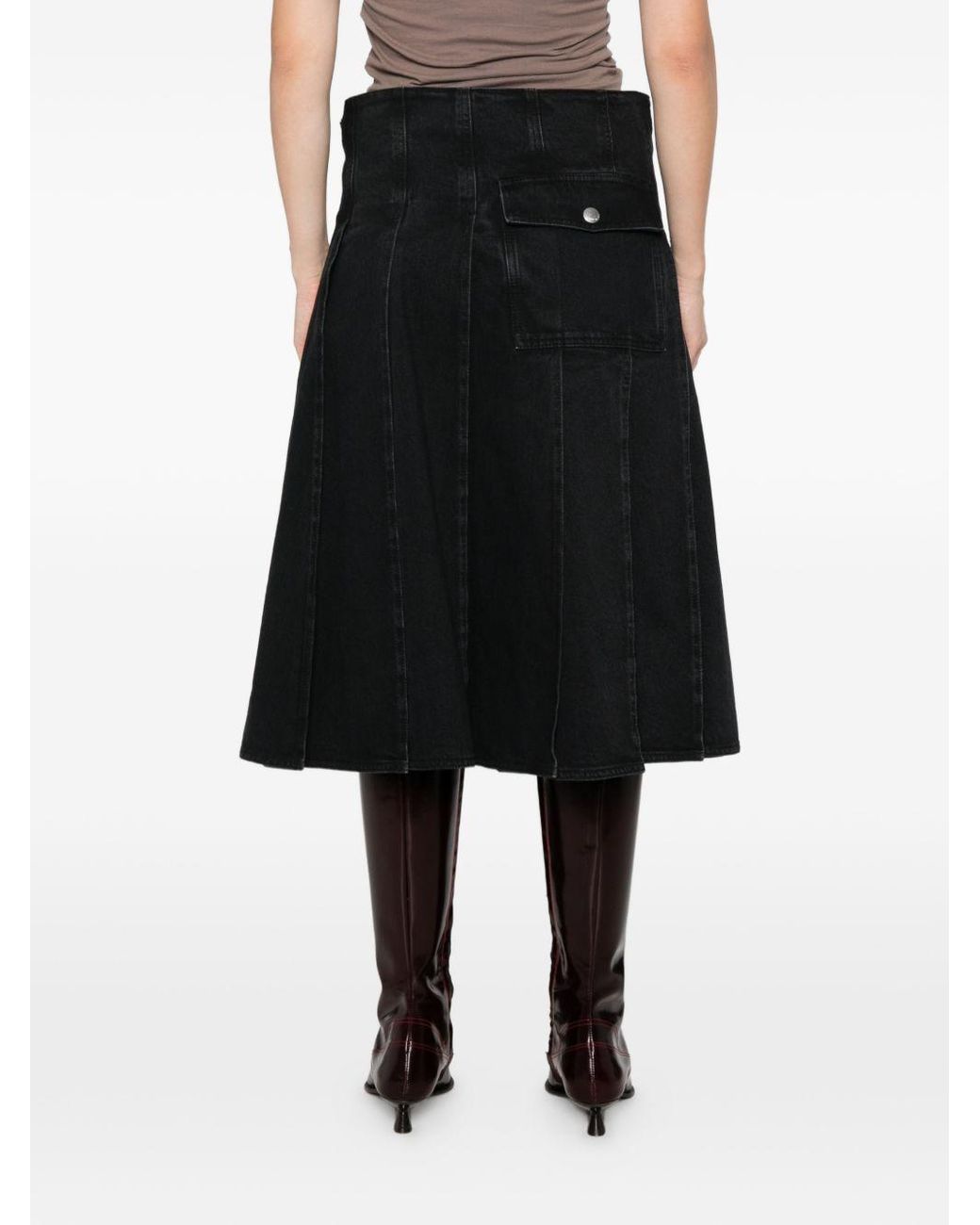 Marni Black Pleated Skirt