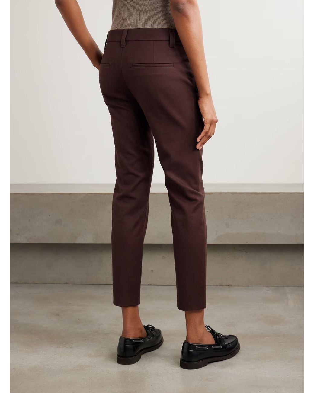 Brunello Cucinelli Purple Belt Loop Casual Pants