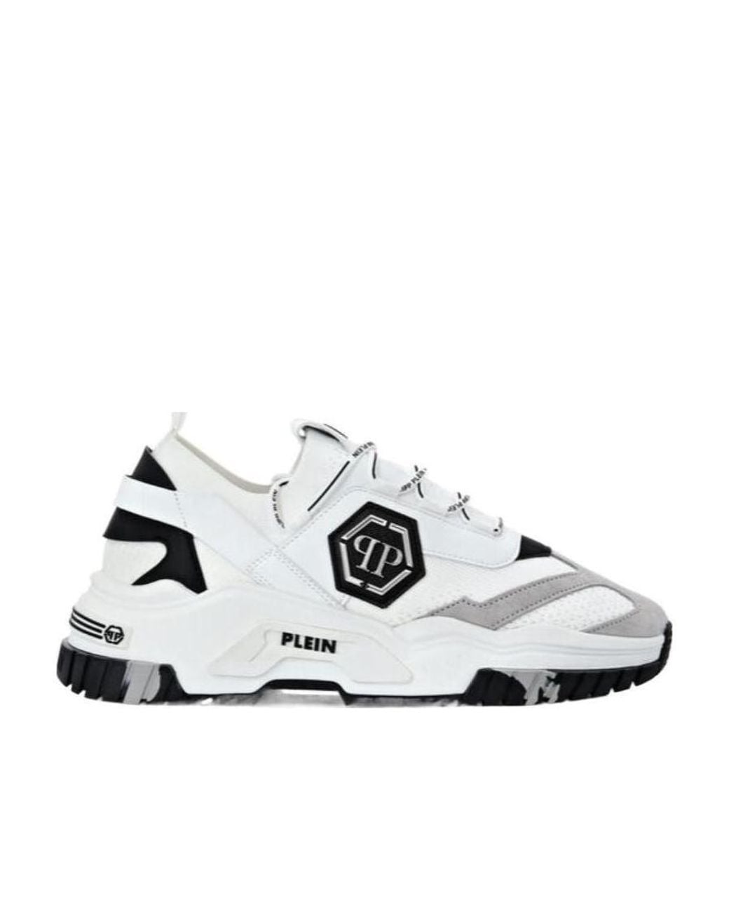 Philipp Plein White Predator Lace-Up Sneakers for men