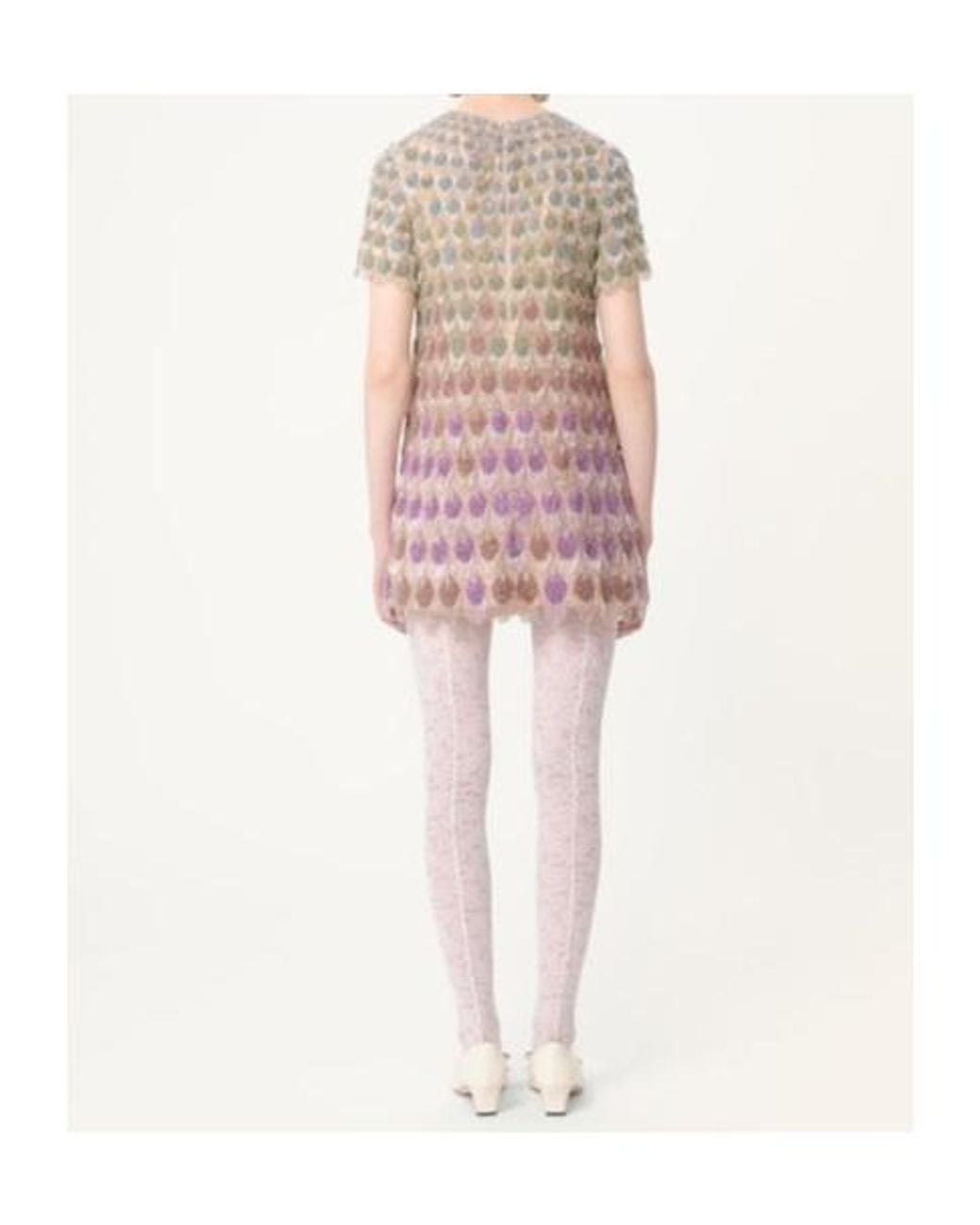Valentino Multicolor Short Embroidered Organza Dress