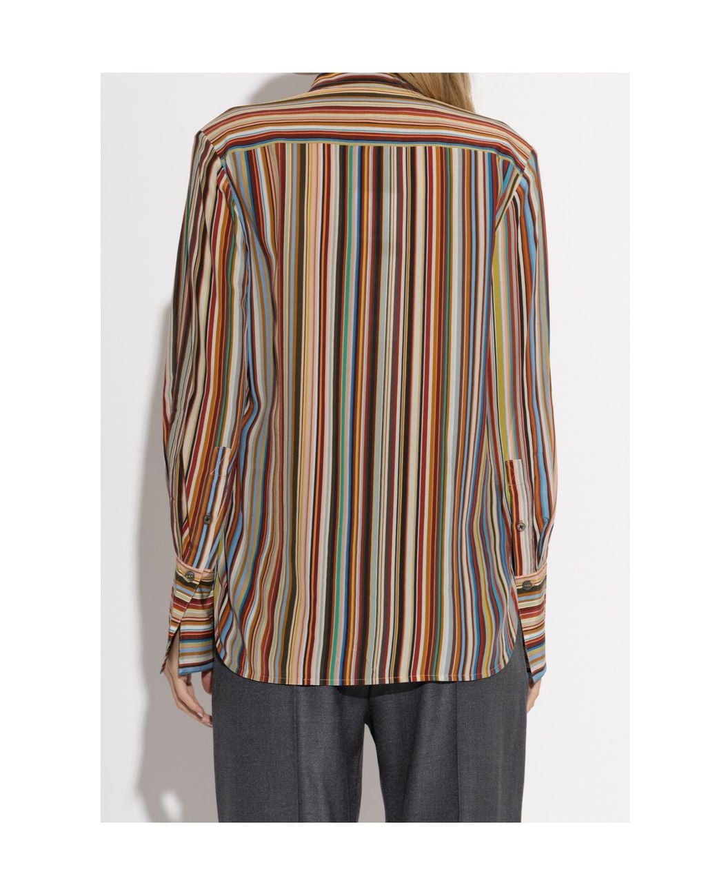 Paul Smith Brown Striped Button-Up Shirt