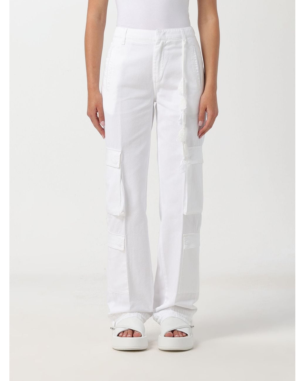 Dondup White Amber Cargo Pants