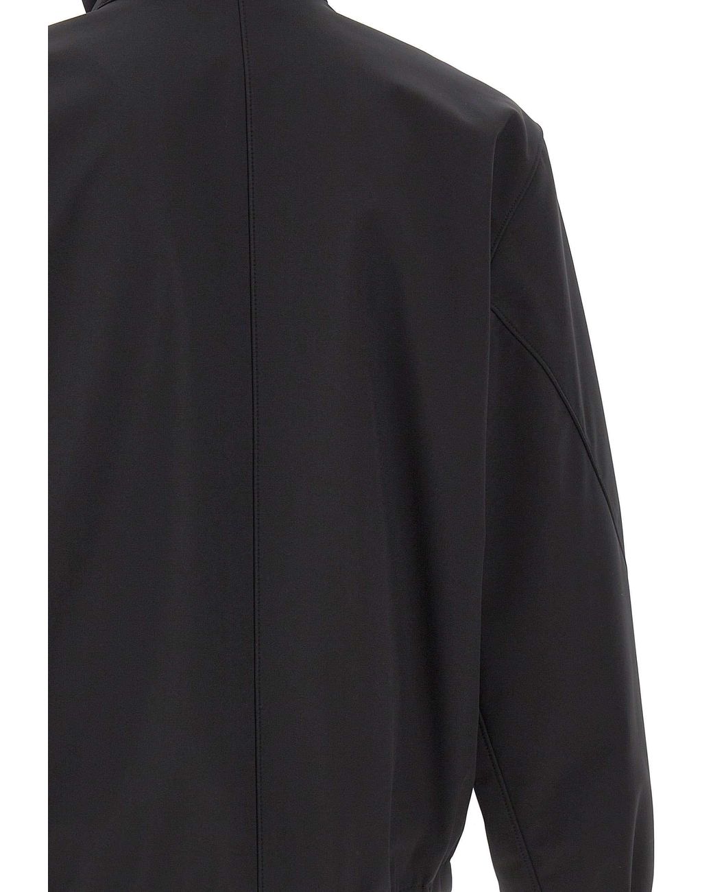 Stone Island Black High Neck Zip-Up Jacket for men