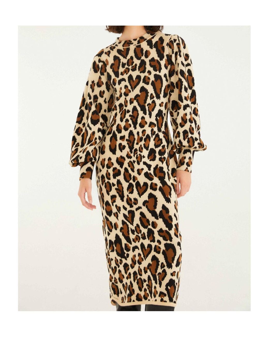 Farm Rio Metallic Long Sleeve Dress