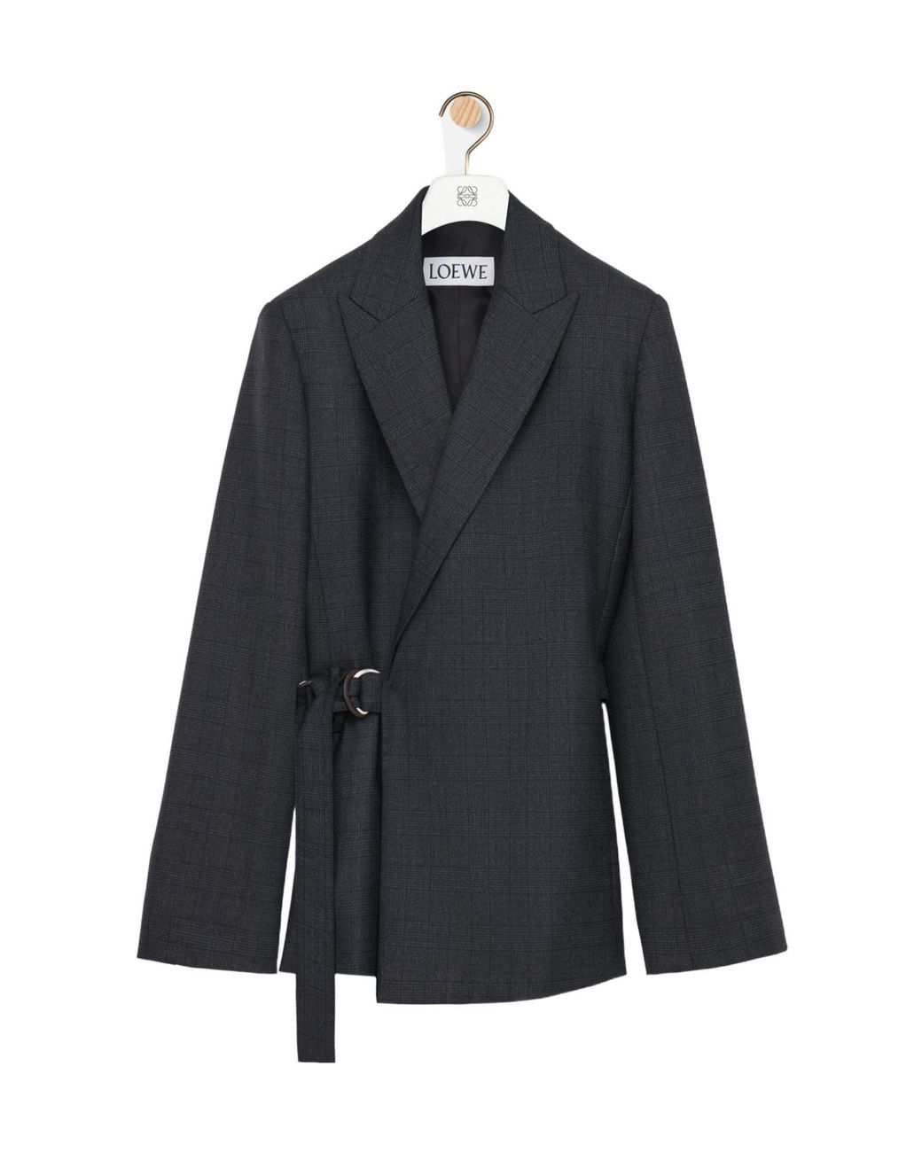 Loewe Blue Check-Pattern Blazer
