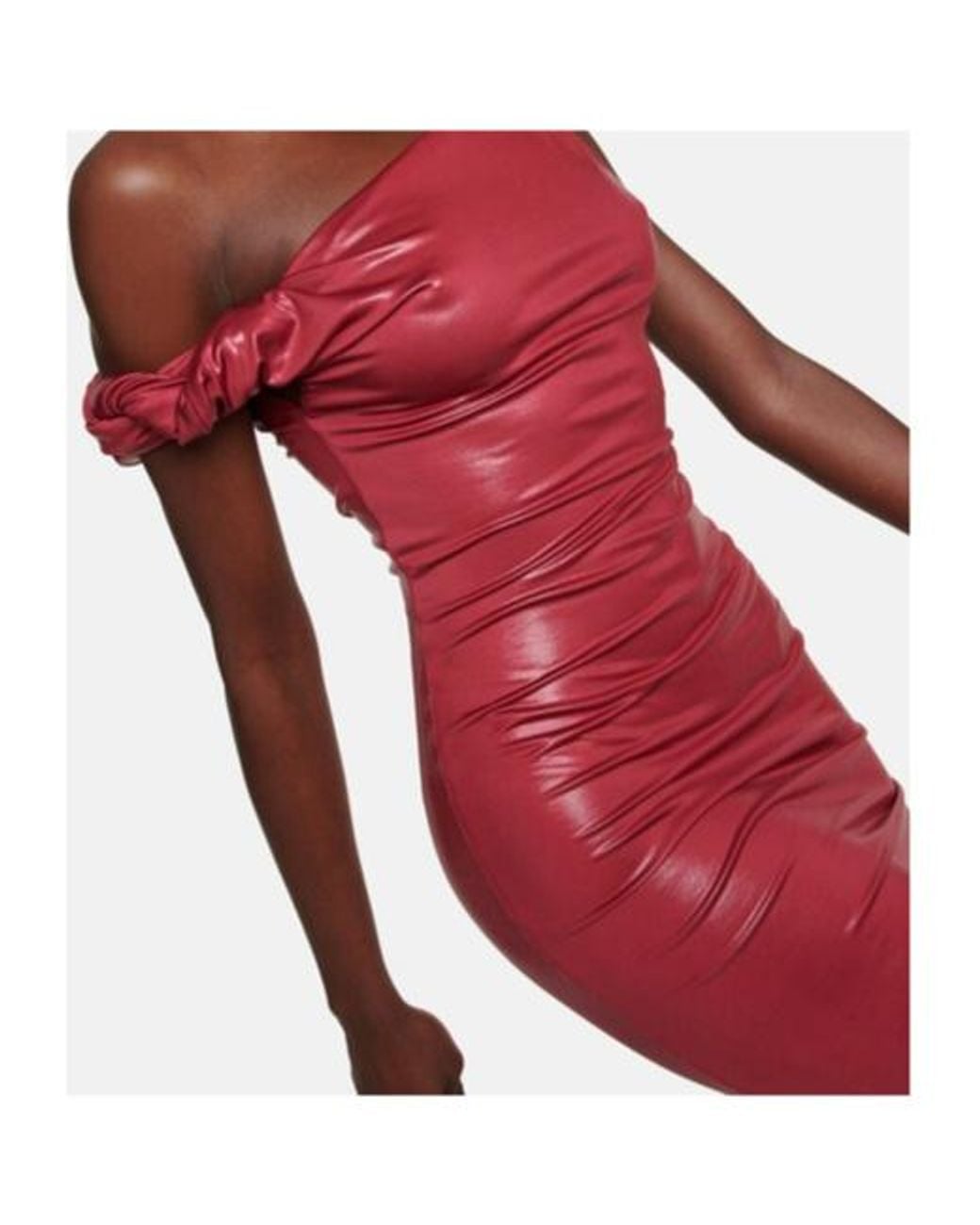 The Attico Red Cassie Jersey Minidress