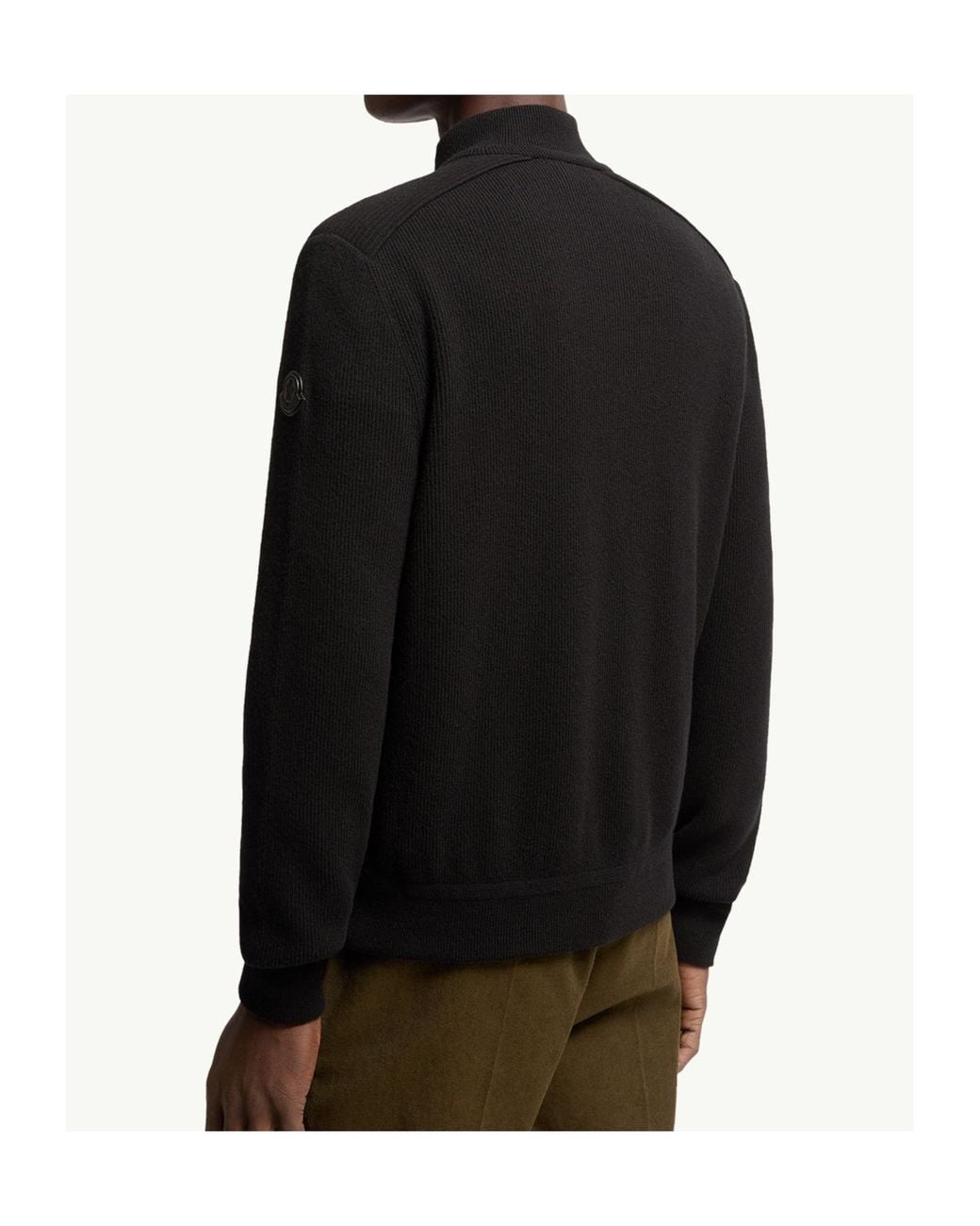 Moncler Gray Padded Zip-Up Cardigan for men