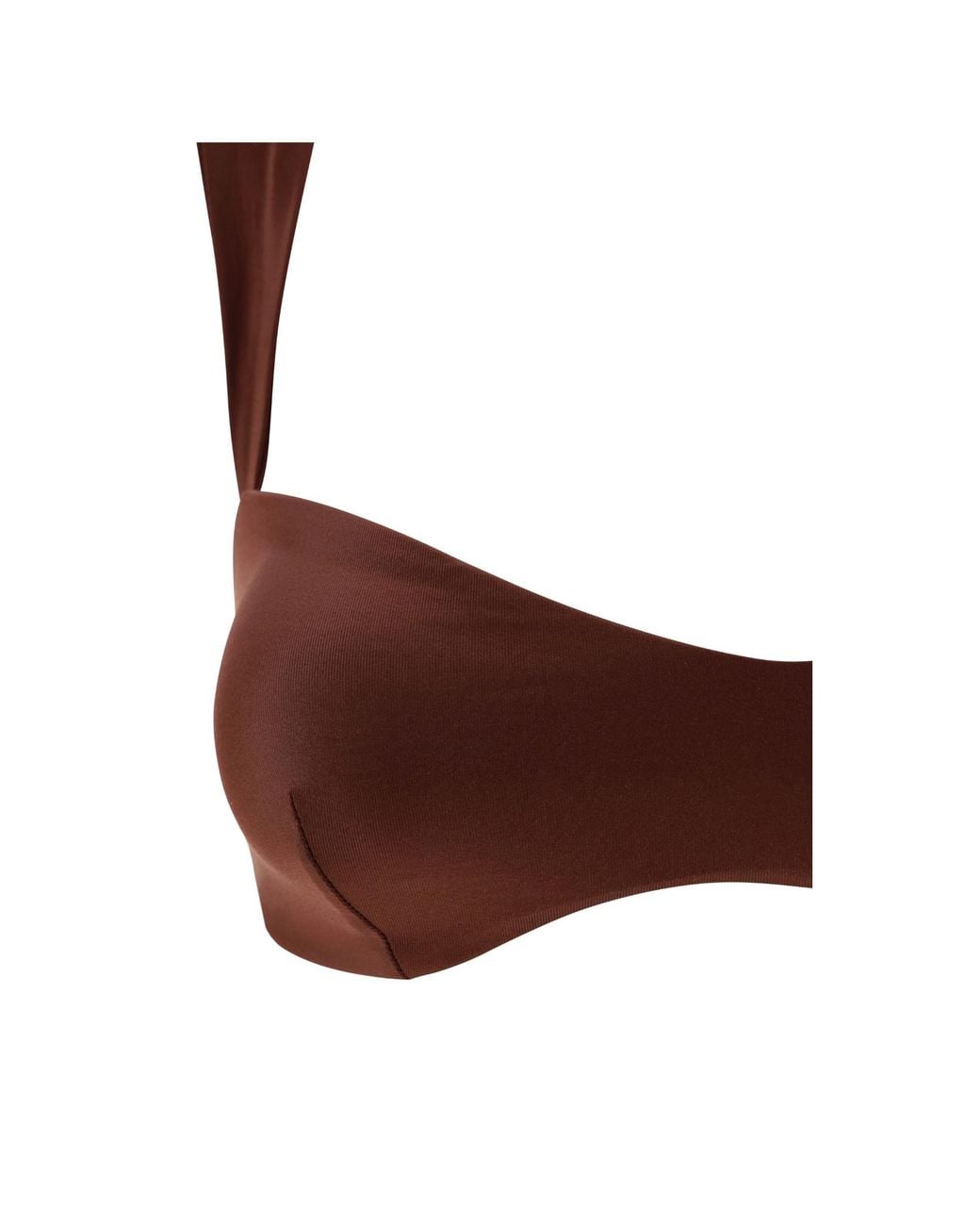 Magda Butrym Brown Wide-Strap Bikini Top