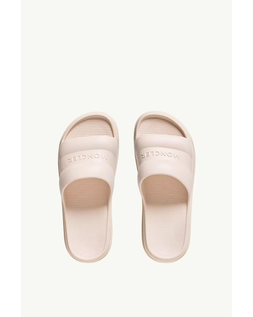 Moncler White Altive Slides for men