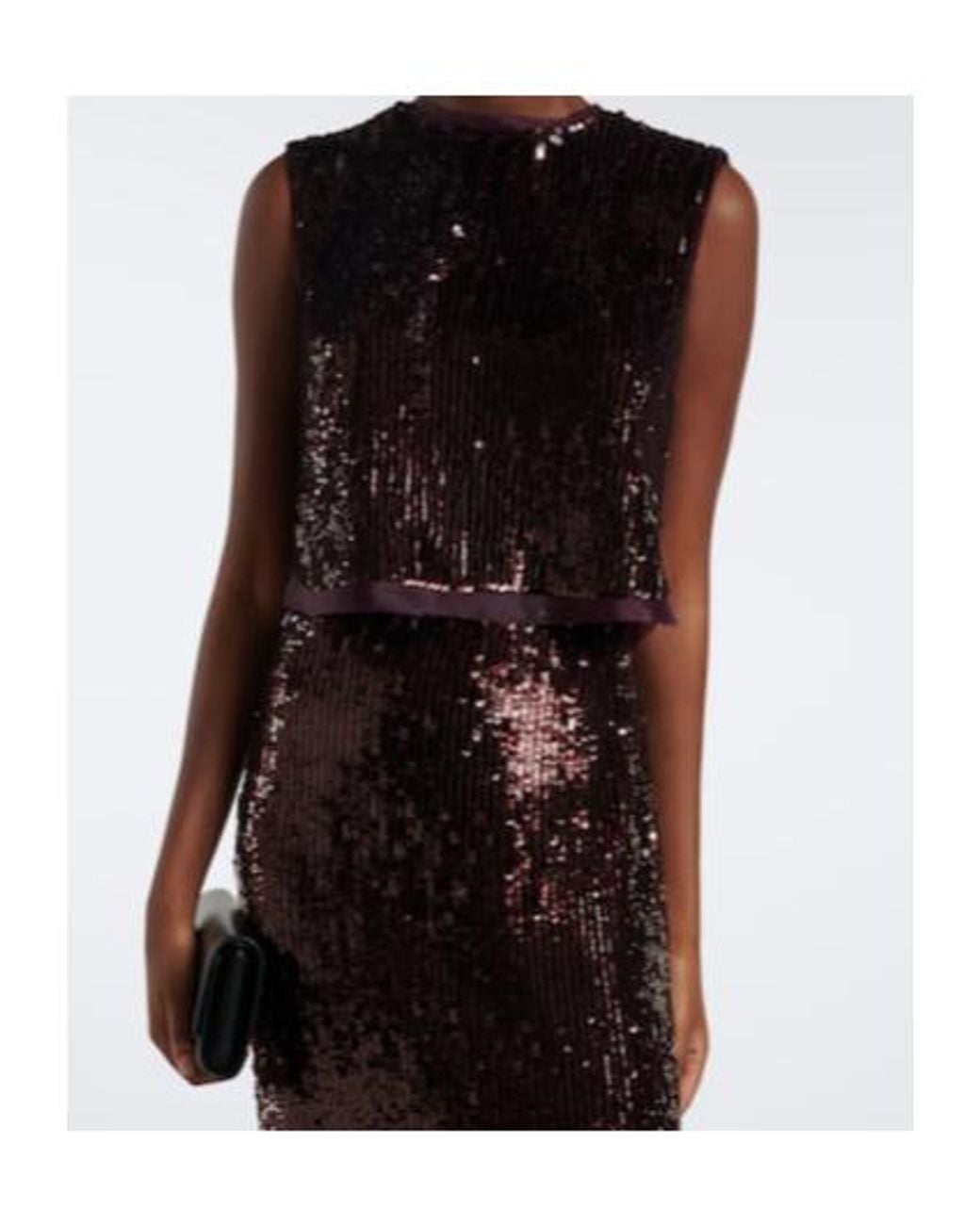 Jonathan Simkhai Black Cydia Sequined Top