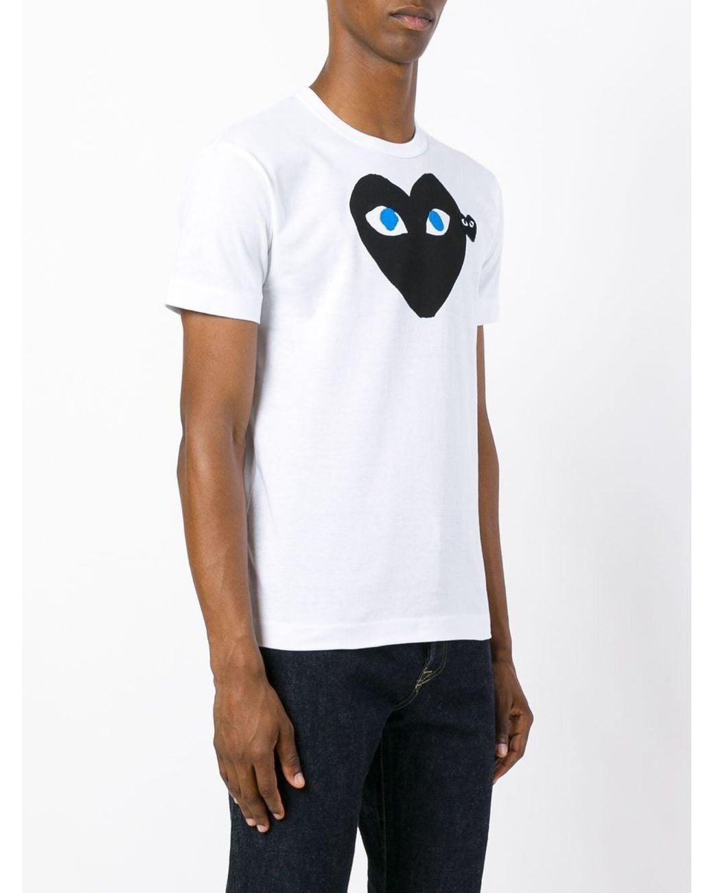 COMME DES GARÇONS PLAY White Short-Sleeved T-Shirt for men