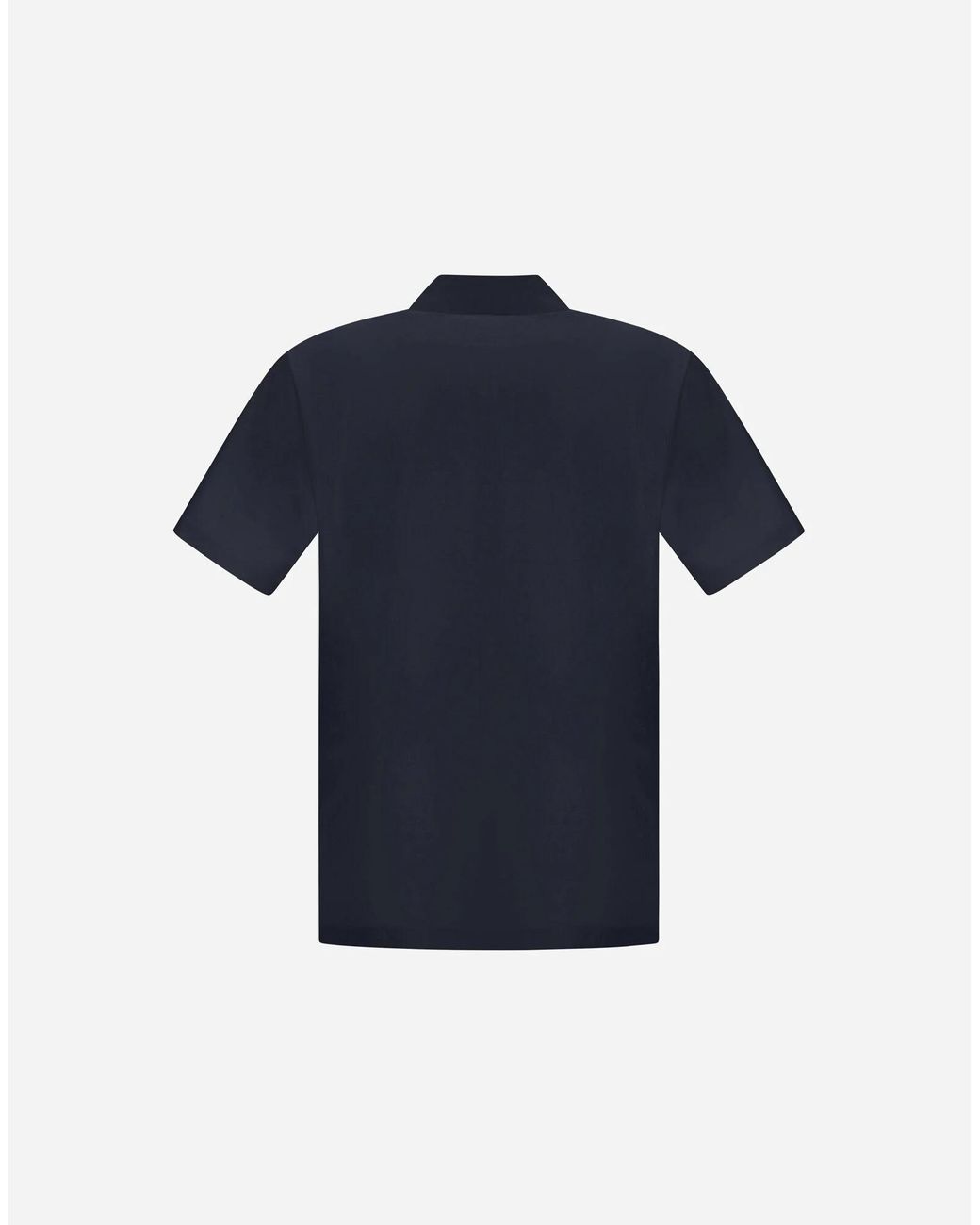 Herno Blue Button Detailed Short-Sleeved Polo Shirt for men
