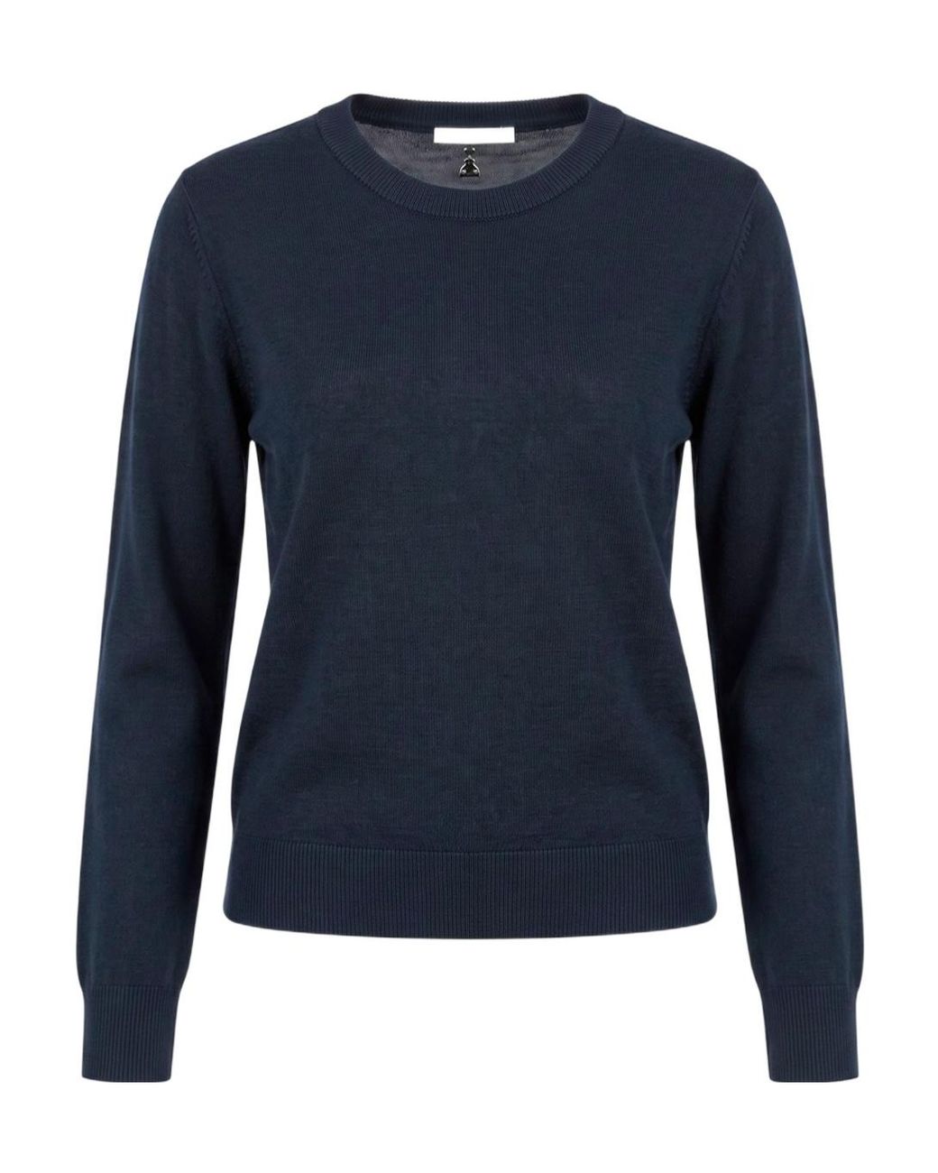 Patrizia Pepe Blue Crew-Neck Long-Sleeve Sweater