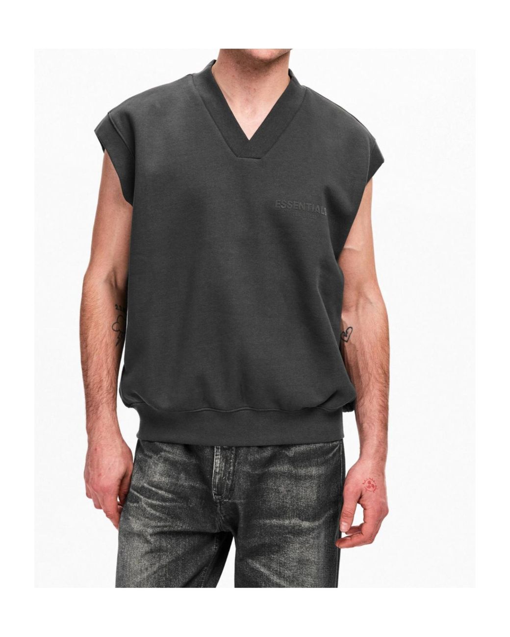 Fear Of God Black V-Neck Vest for men