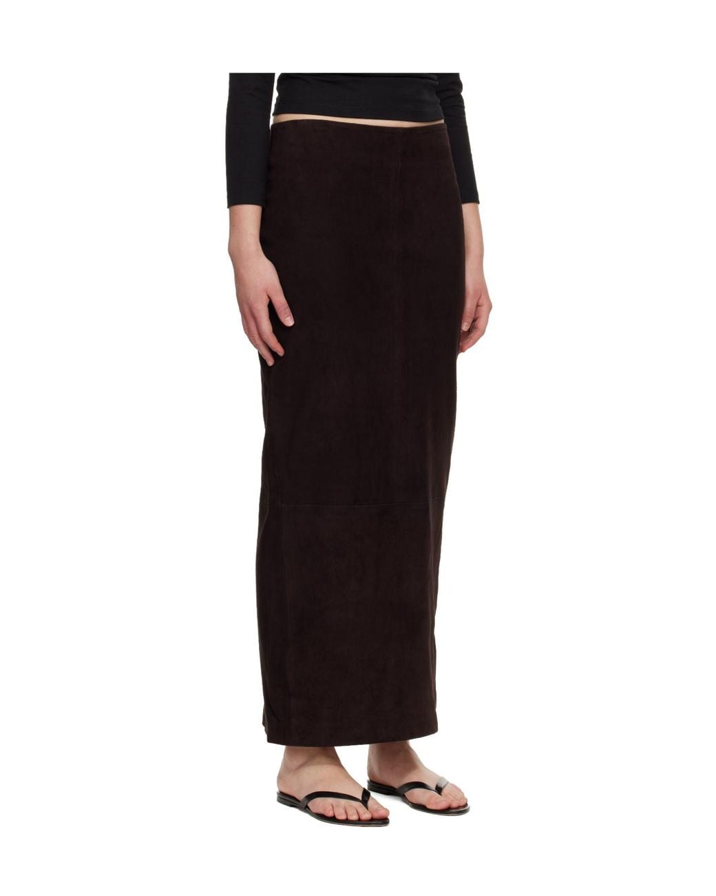 St. Agni Black Low-Waisted Skirt